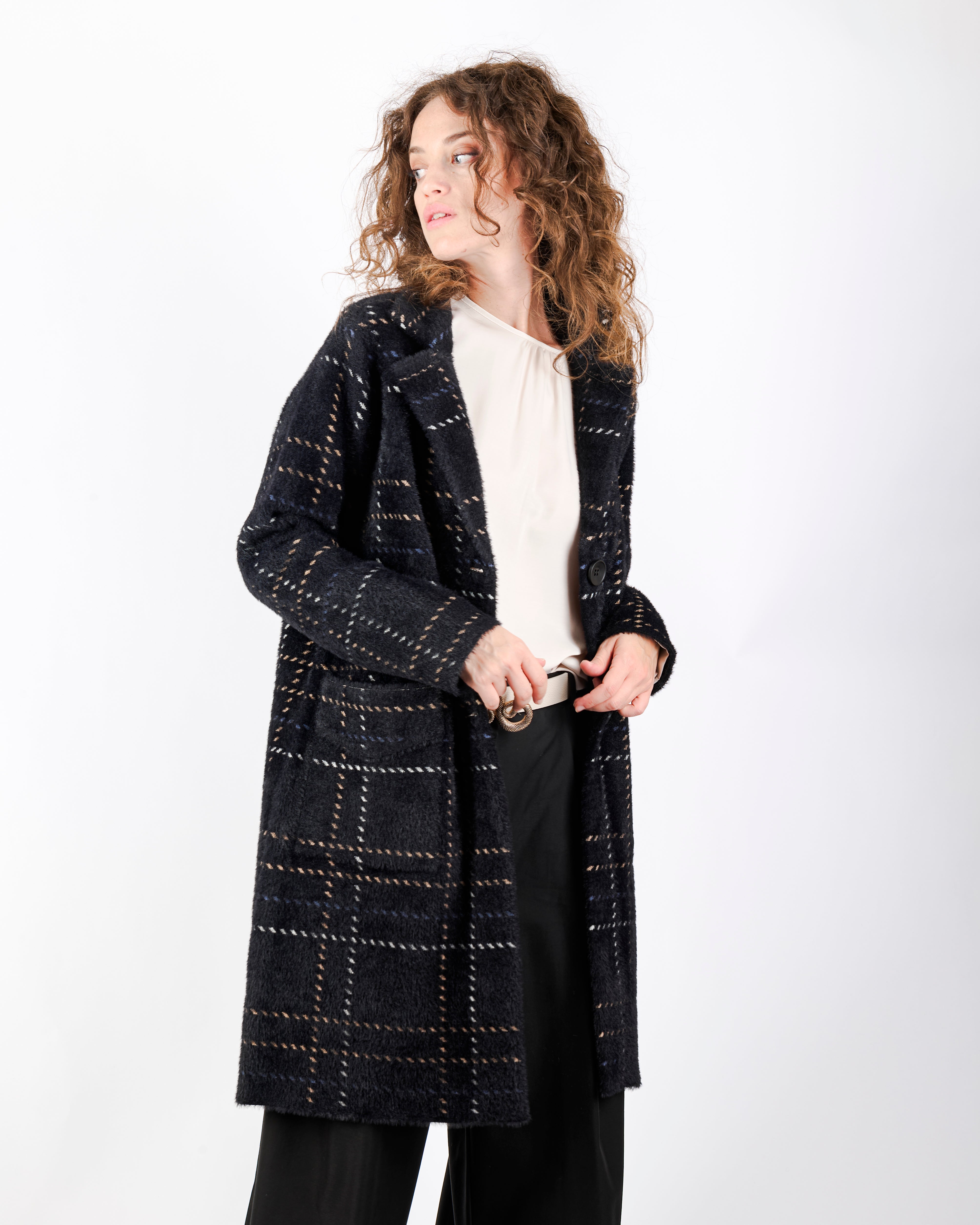 Cappotto scozzese con tasche 2621