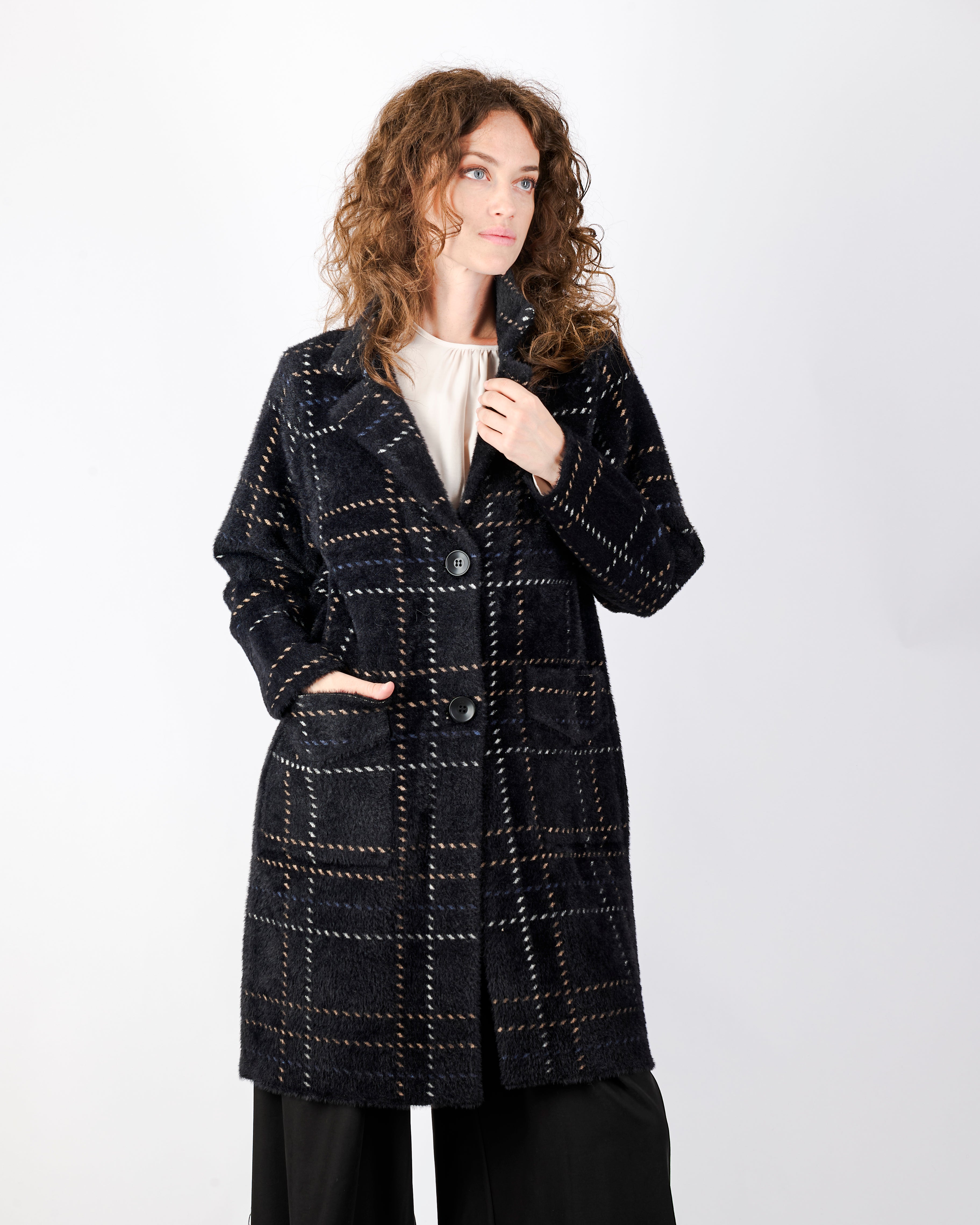 Cappotto scozzese con tasche 2621
