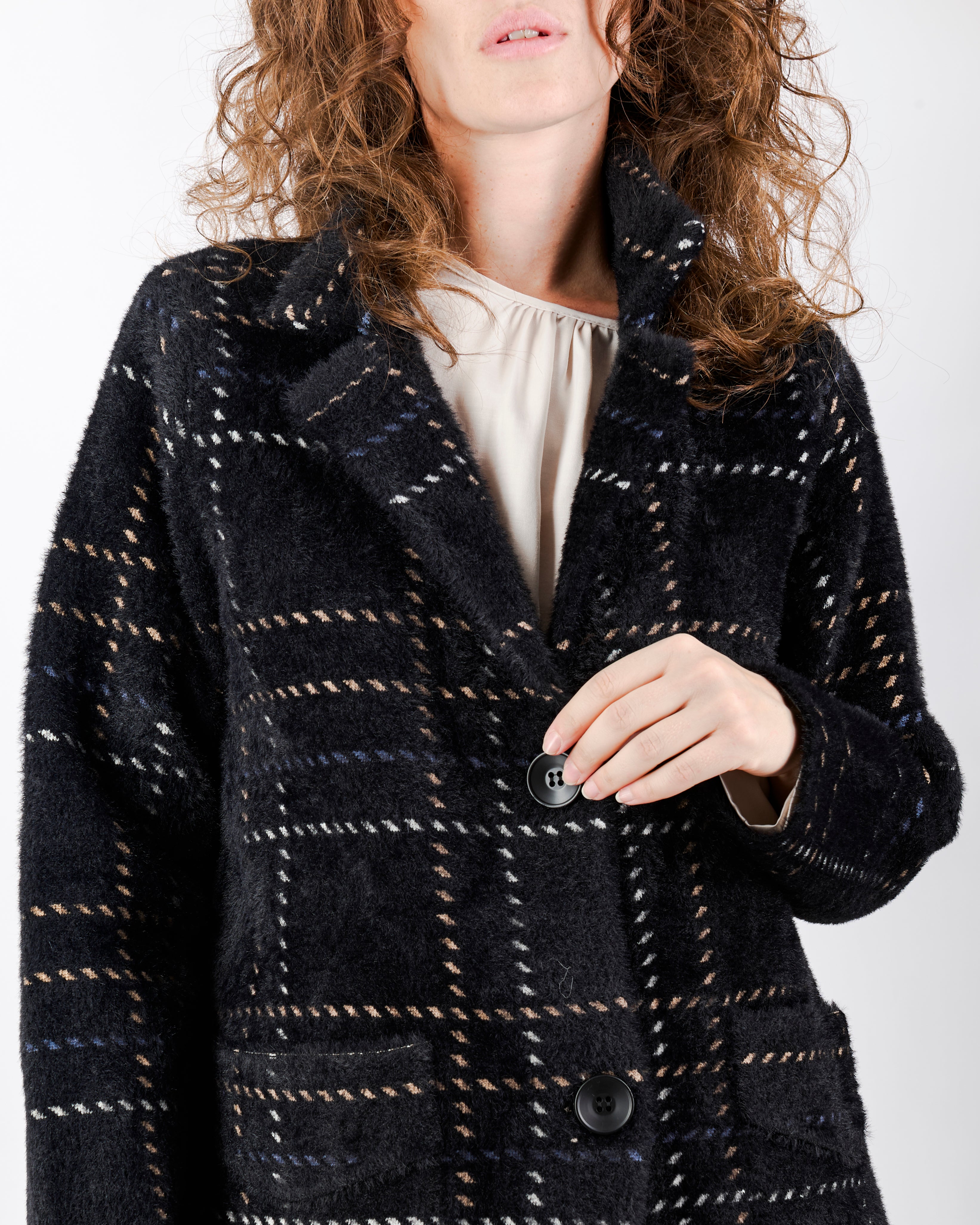 Cappotto scozzese con tasche 2621