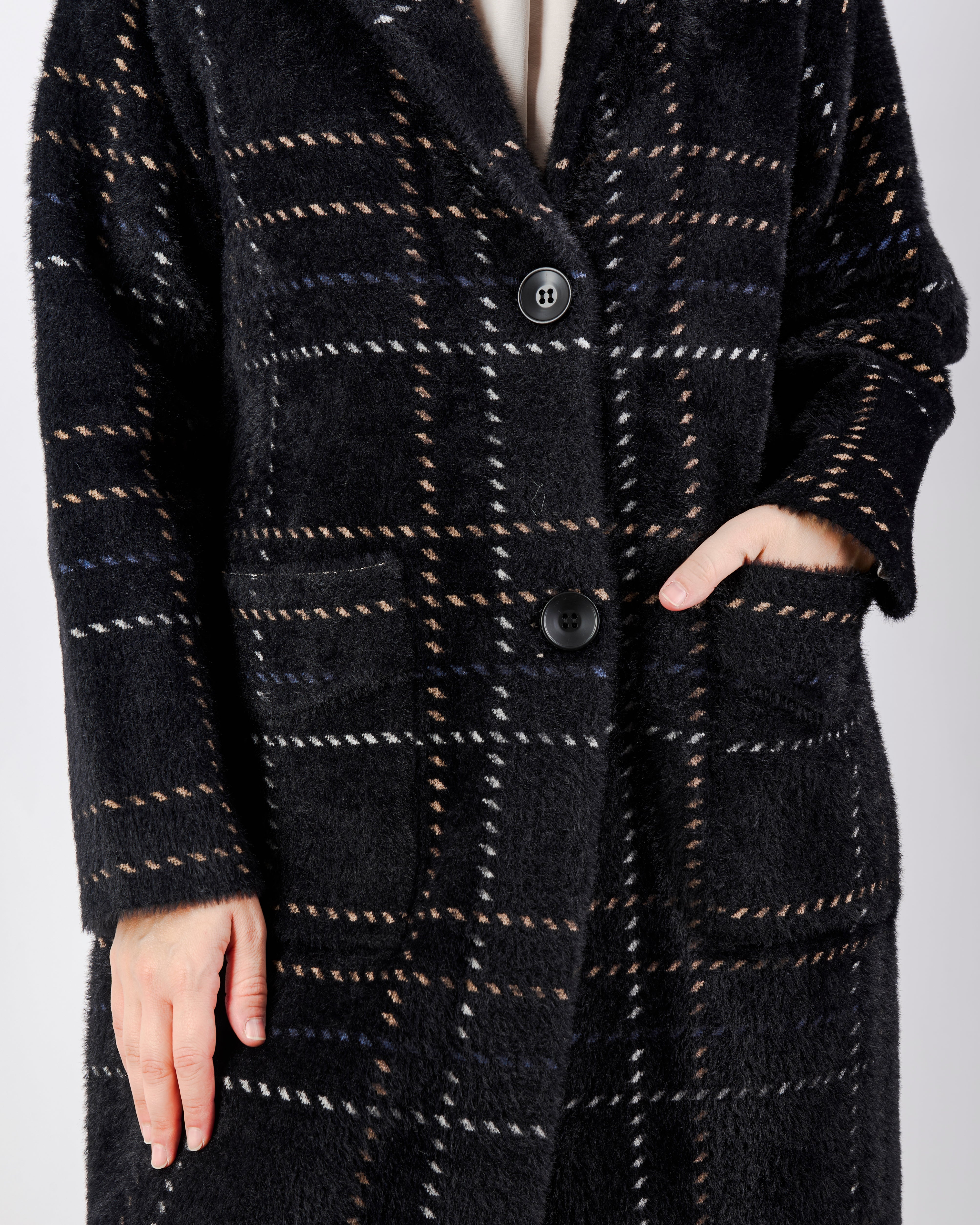 Cappotto scozzese con tasche 2621