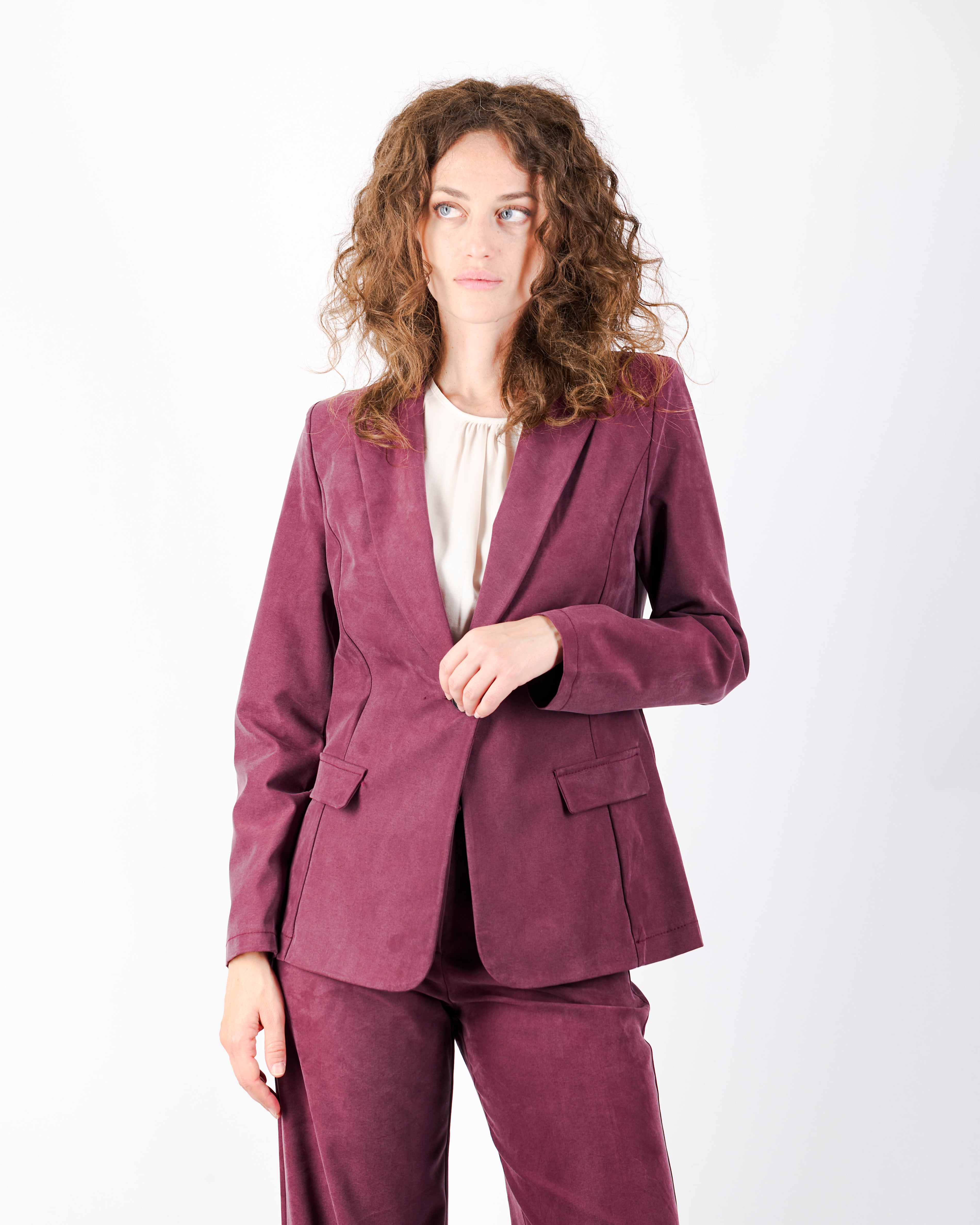 Giacca bottone in cupro soft GI 700