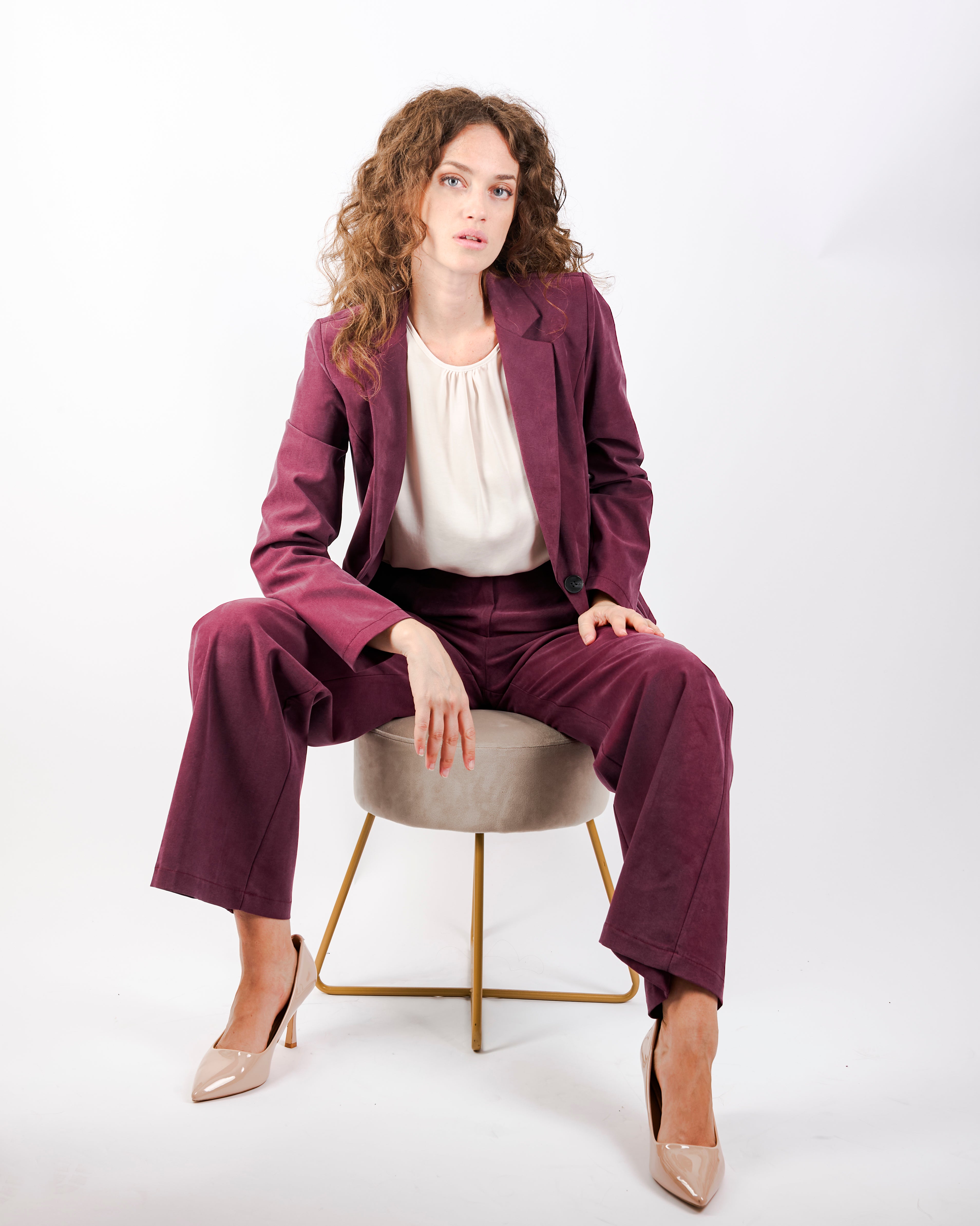 Pantalone in cupro largo soft PA 790