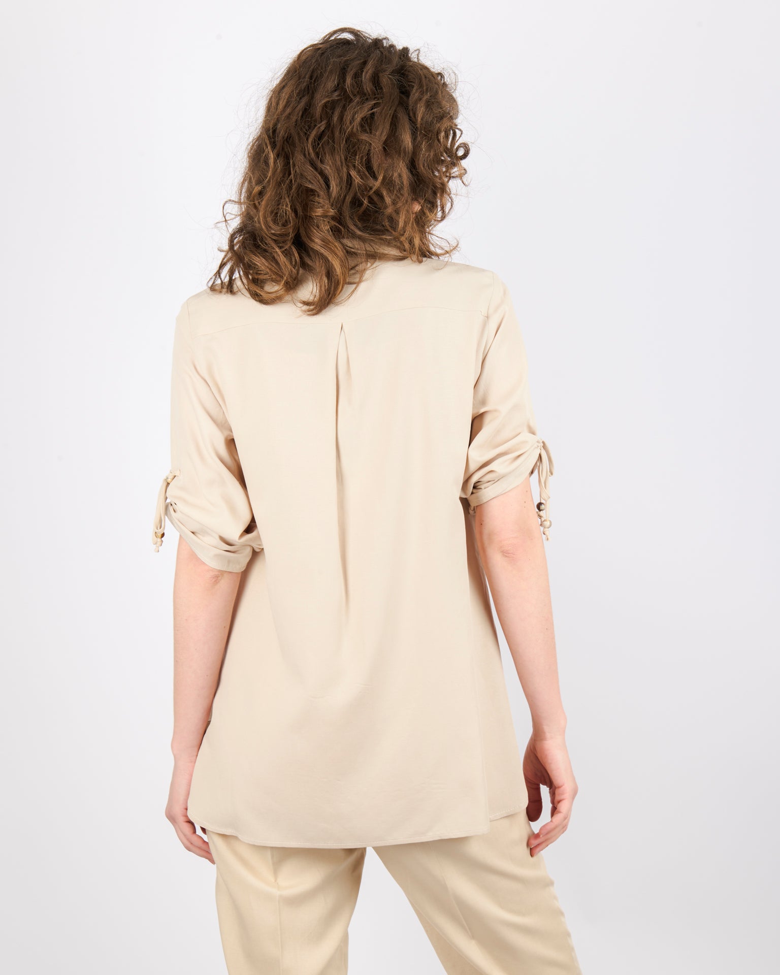 Camicia con fiocchetti lino LIVELLA