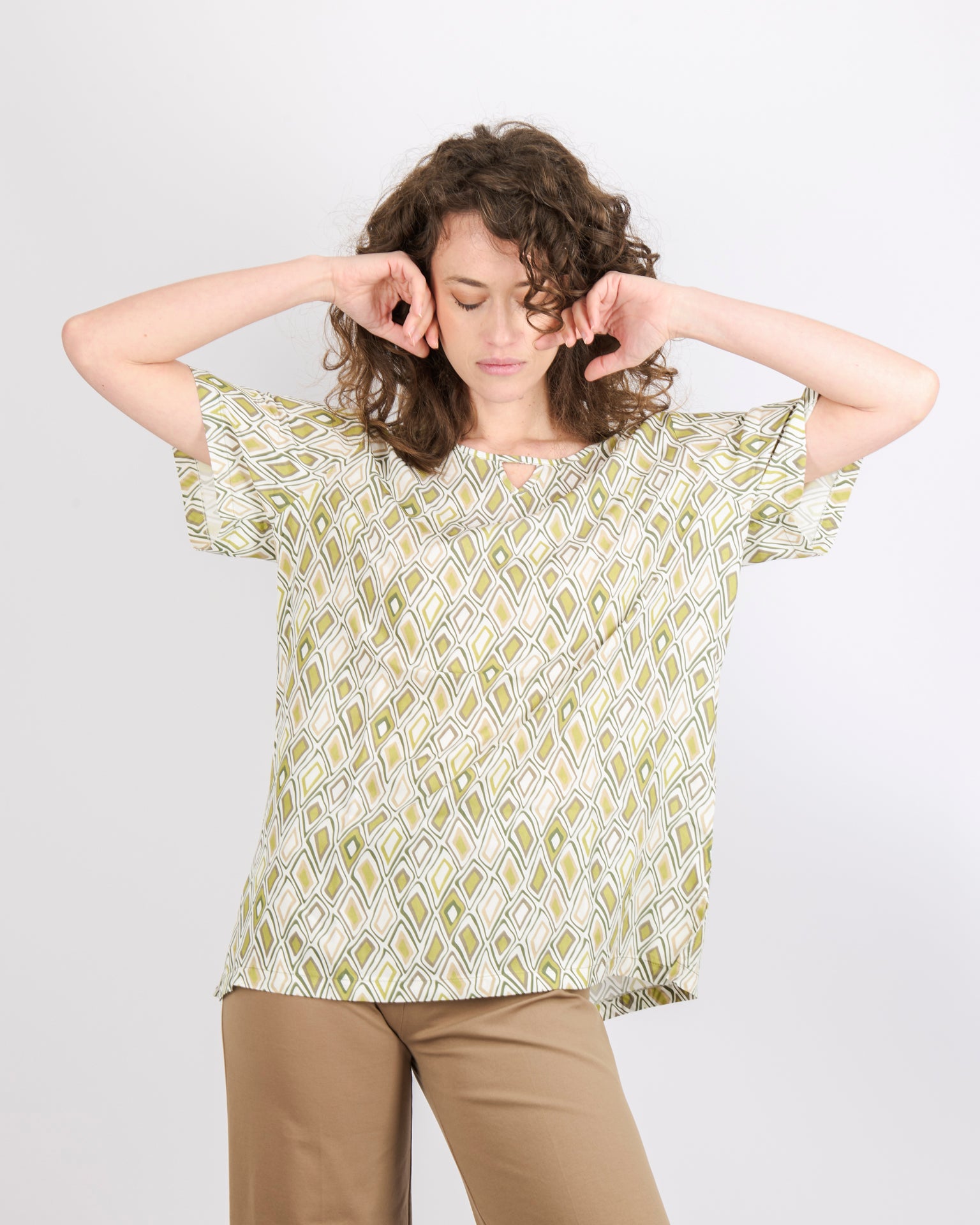 Maglia in viscosa fantasia over SIL507