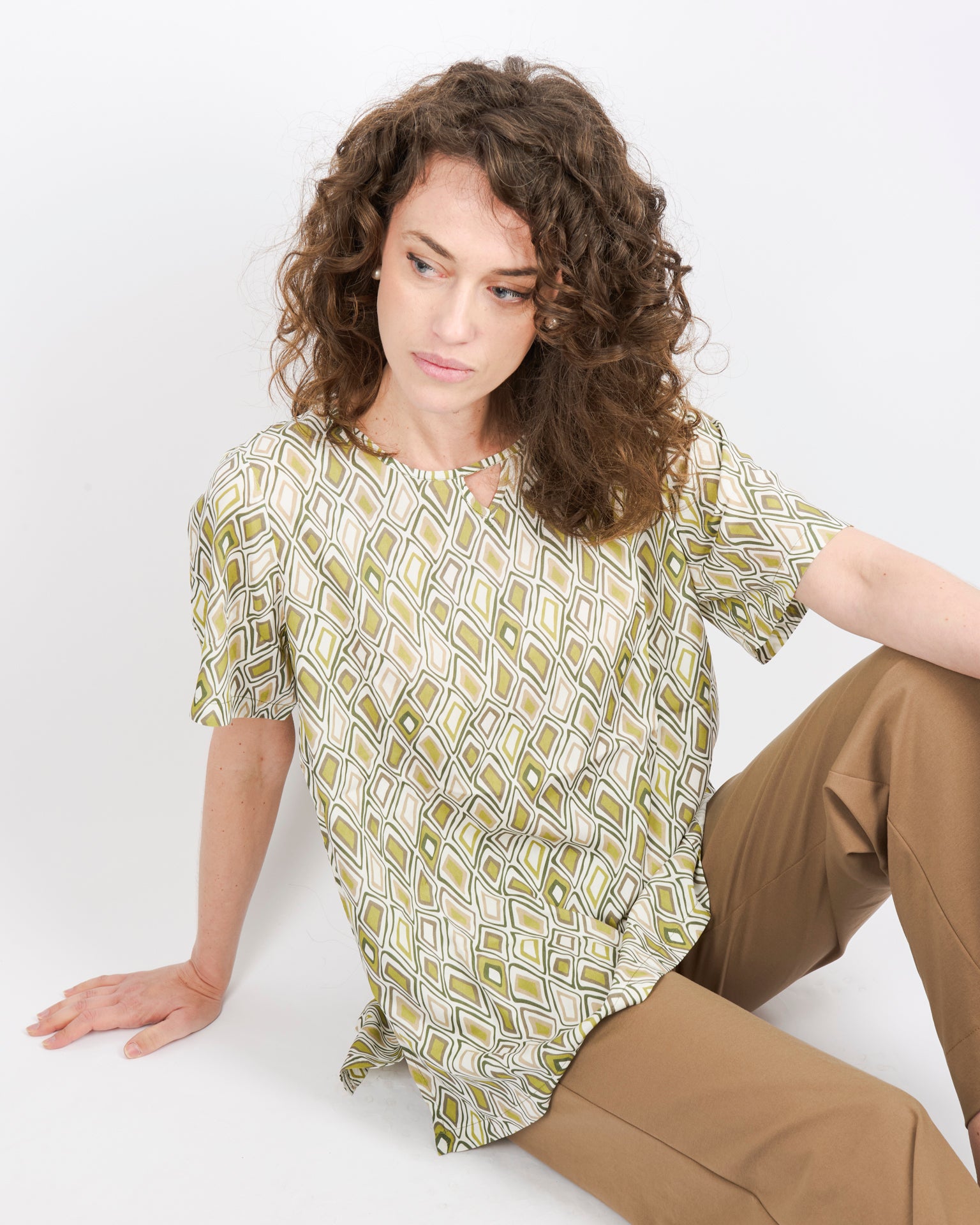 Maglia in viscosa fantasia over SIL507
