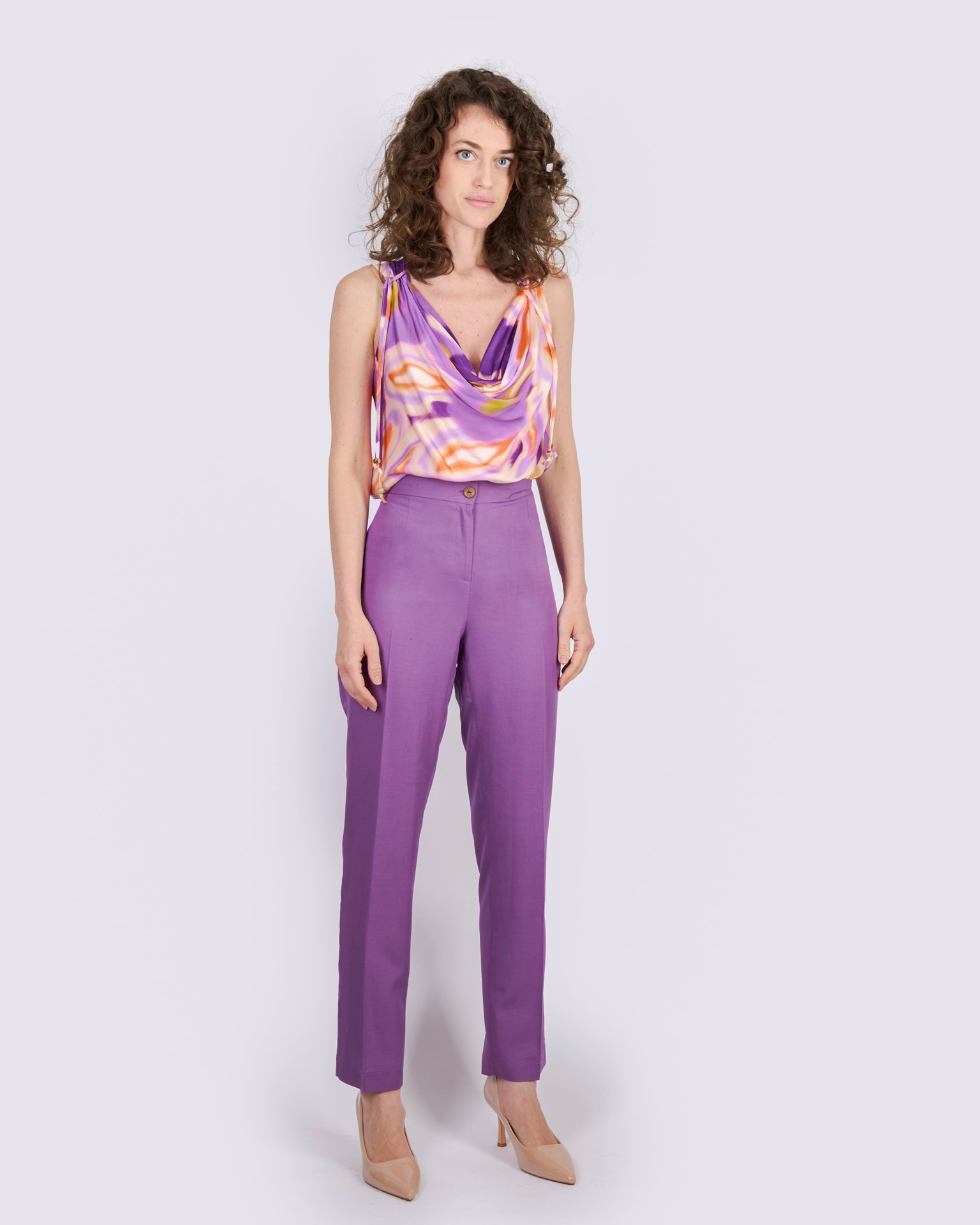 Pantalone elastico dietro lino LASCITO