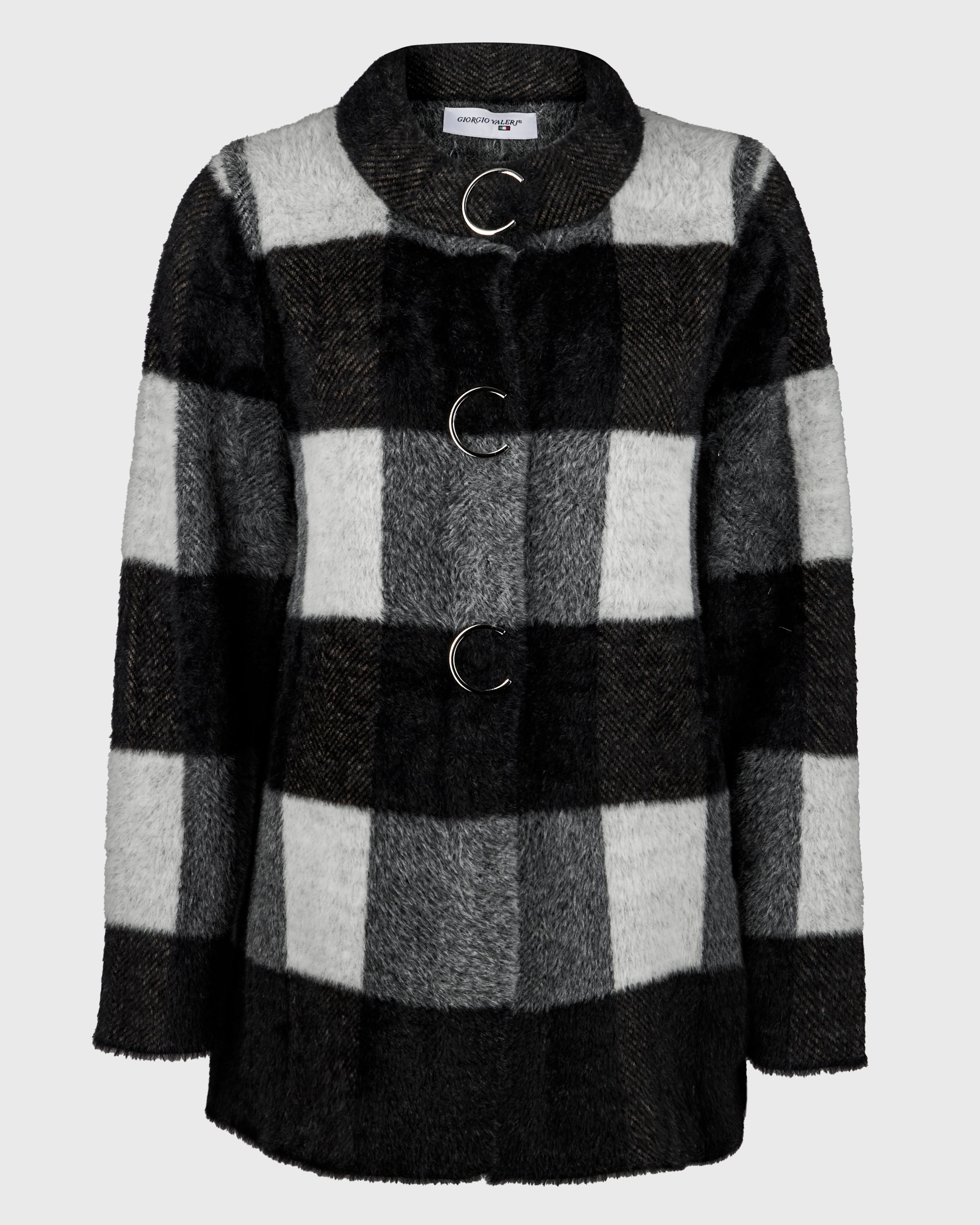 Cappotto corto fantasia scacchi 2262