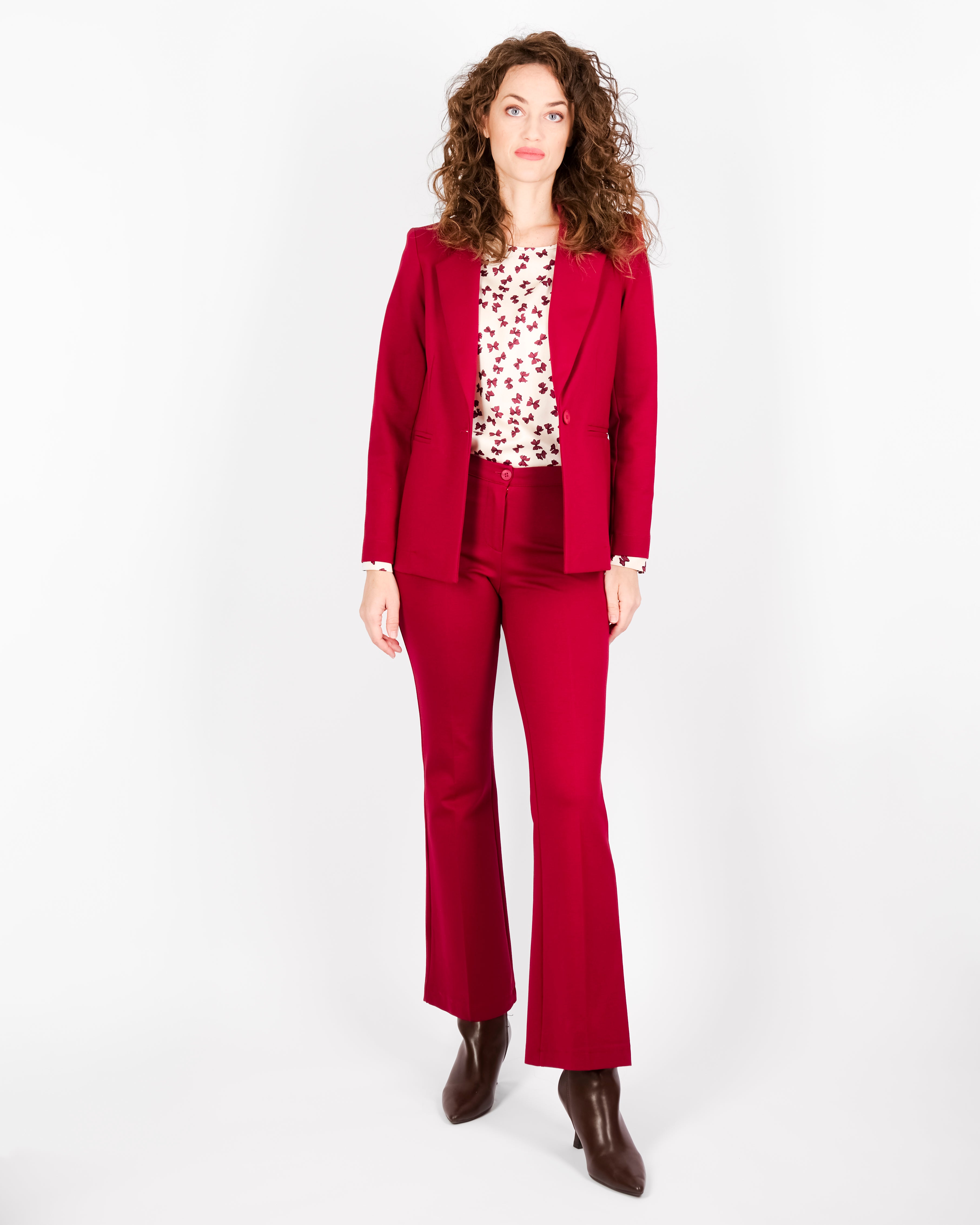 Pantalone zampetta punto milano comfort H164/1