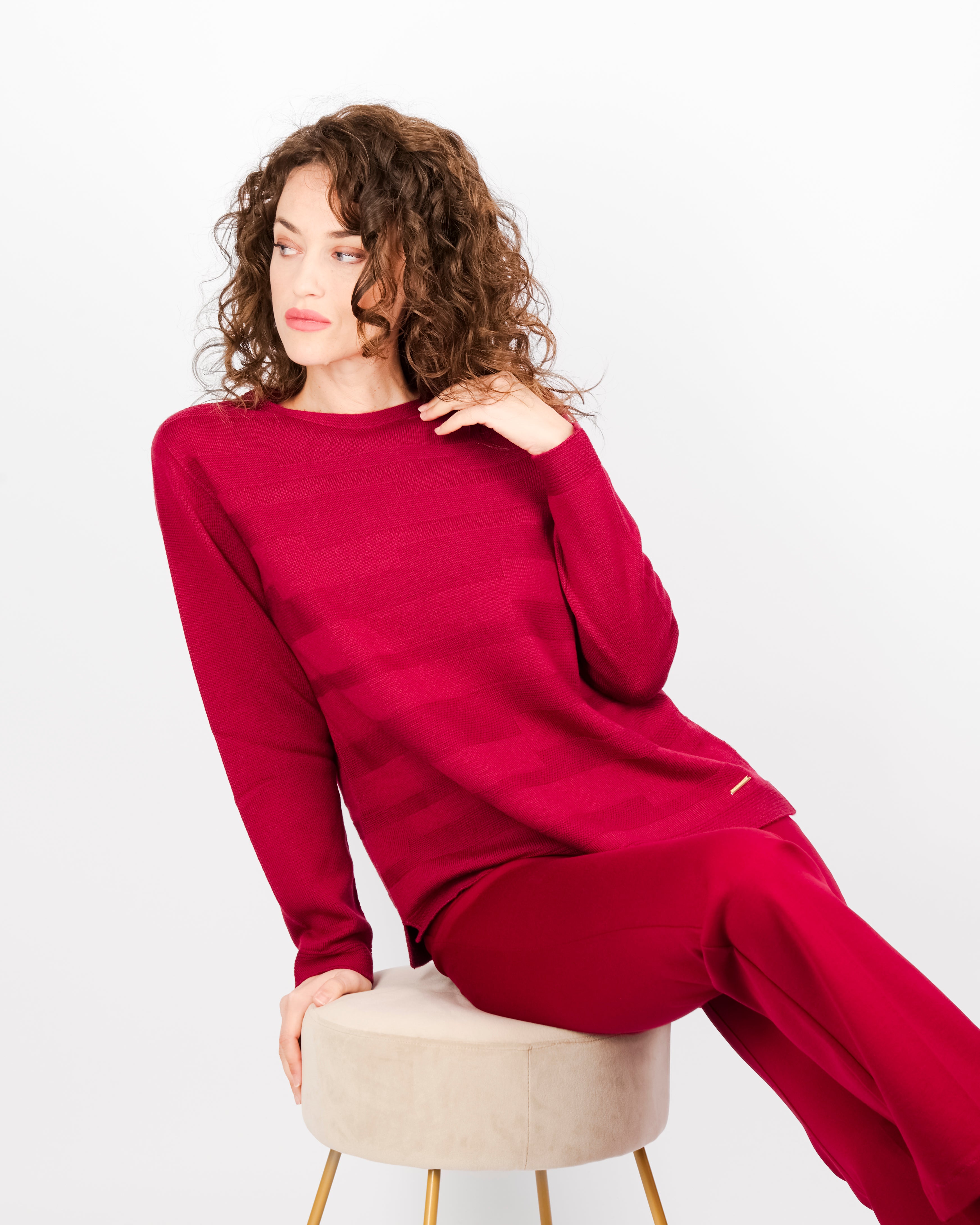 Maglia giro pura lana links avanti Z 9524