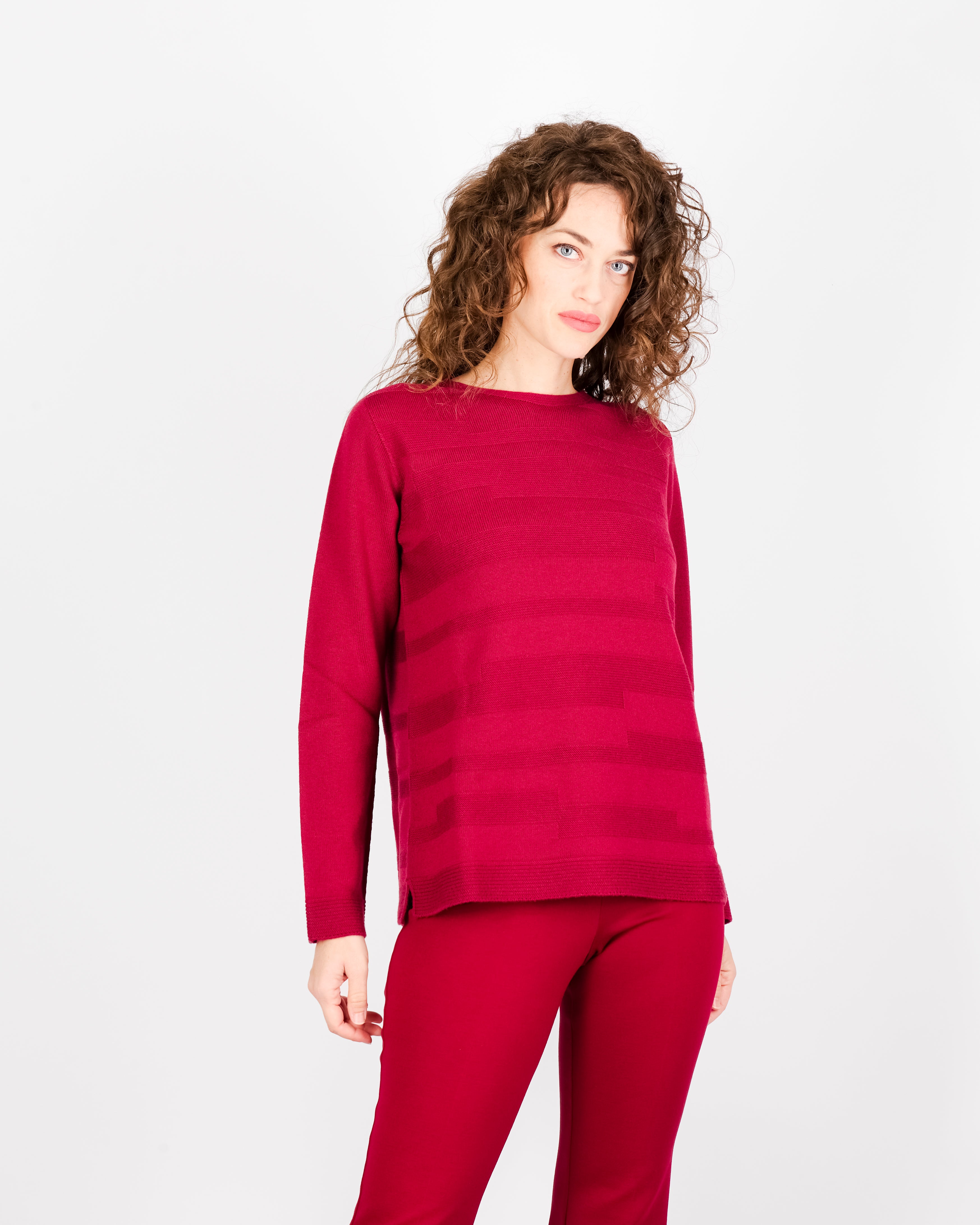 Maglia giro pura lana links avanti Z 9524