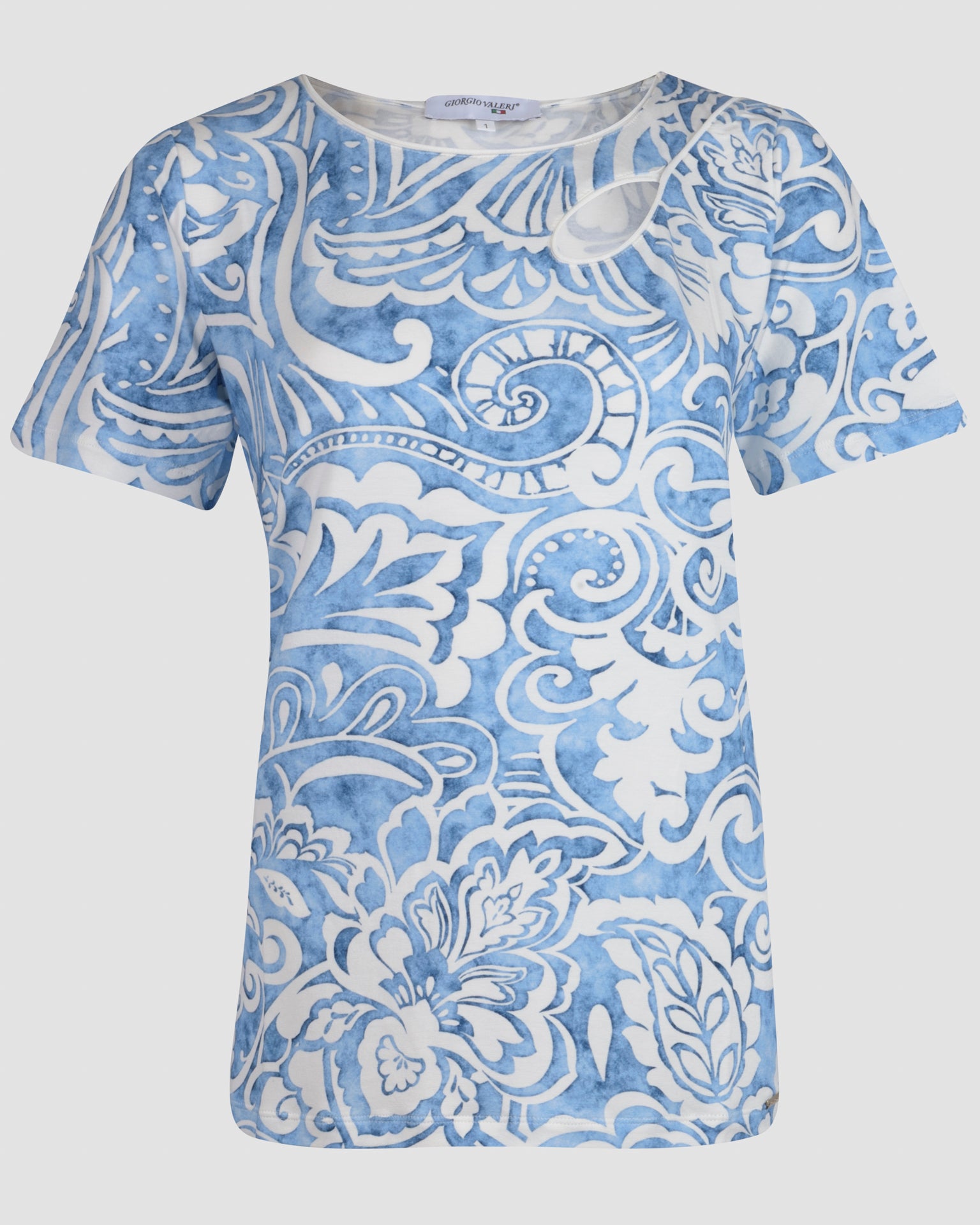 Maglia giro motivo goccia 92055