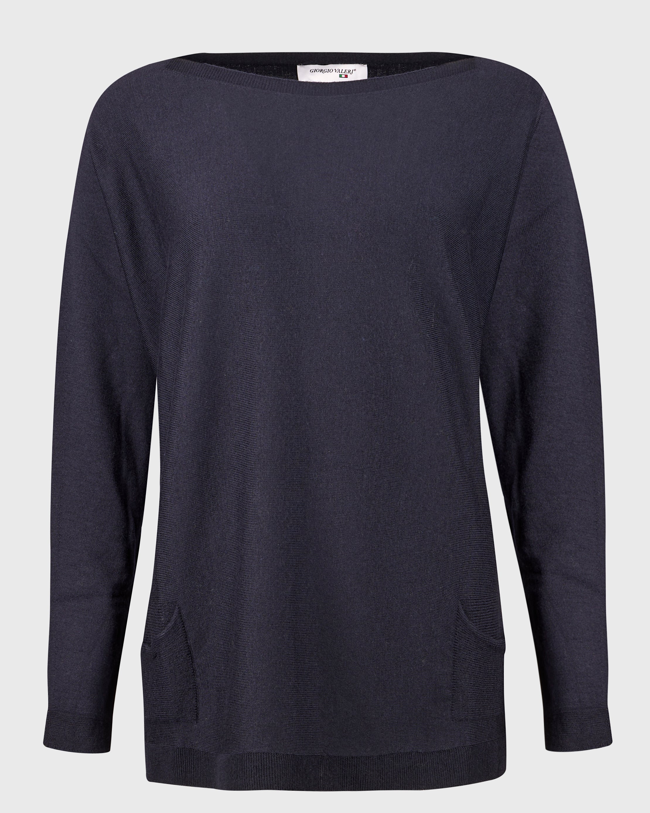 Maglia over tasche pura lana A10/ML