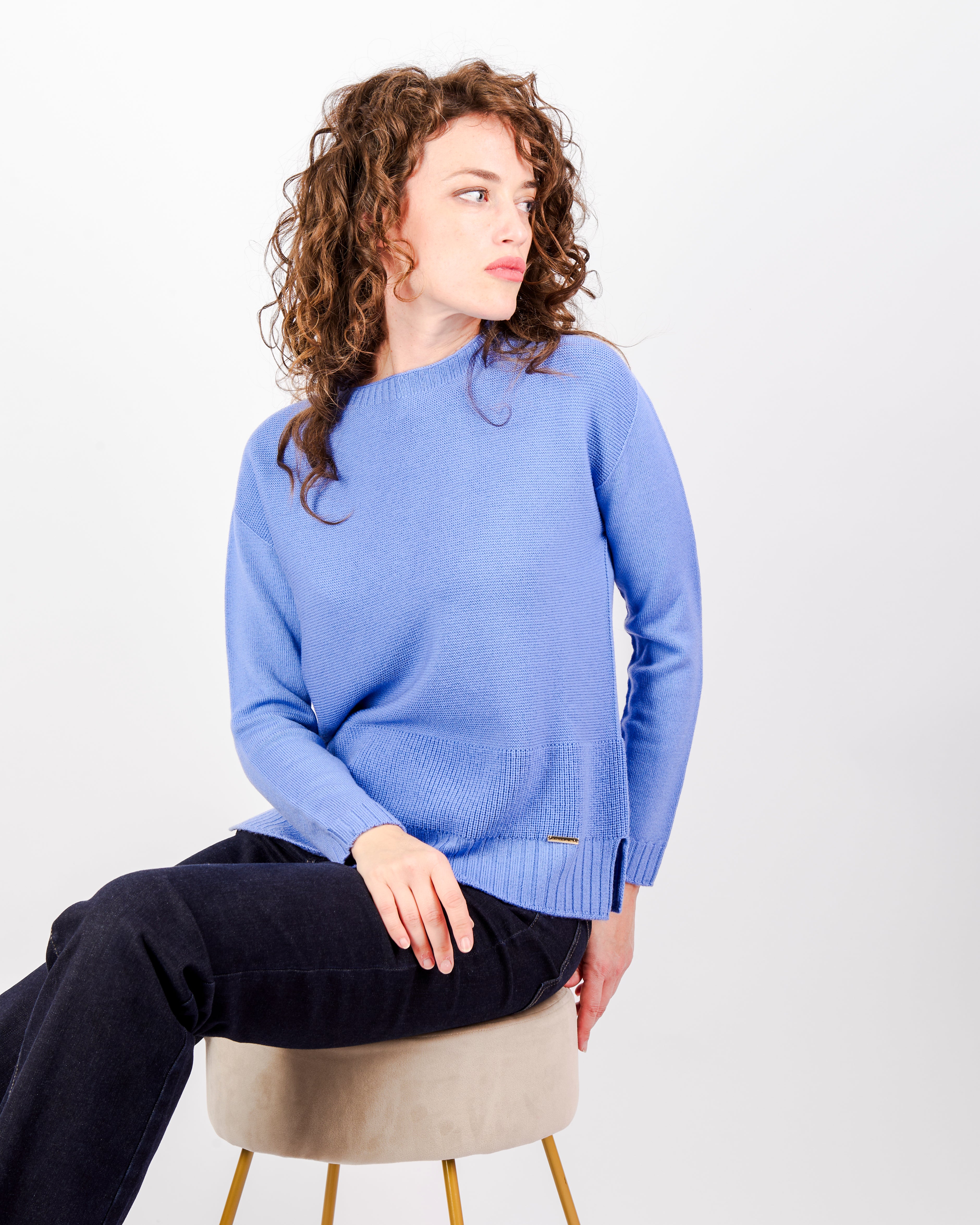 Girocollo links e punto pannocchia spacchi Z9516