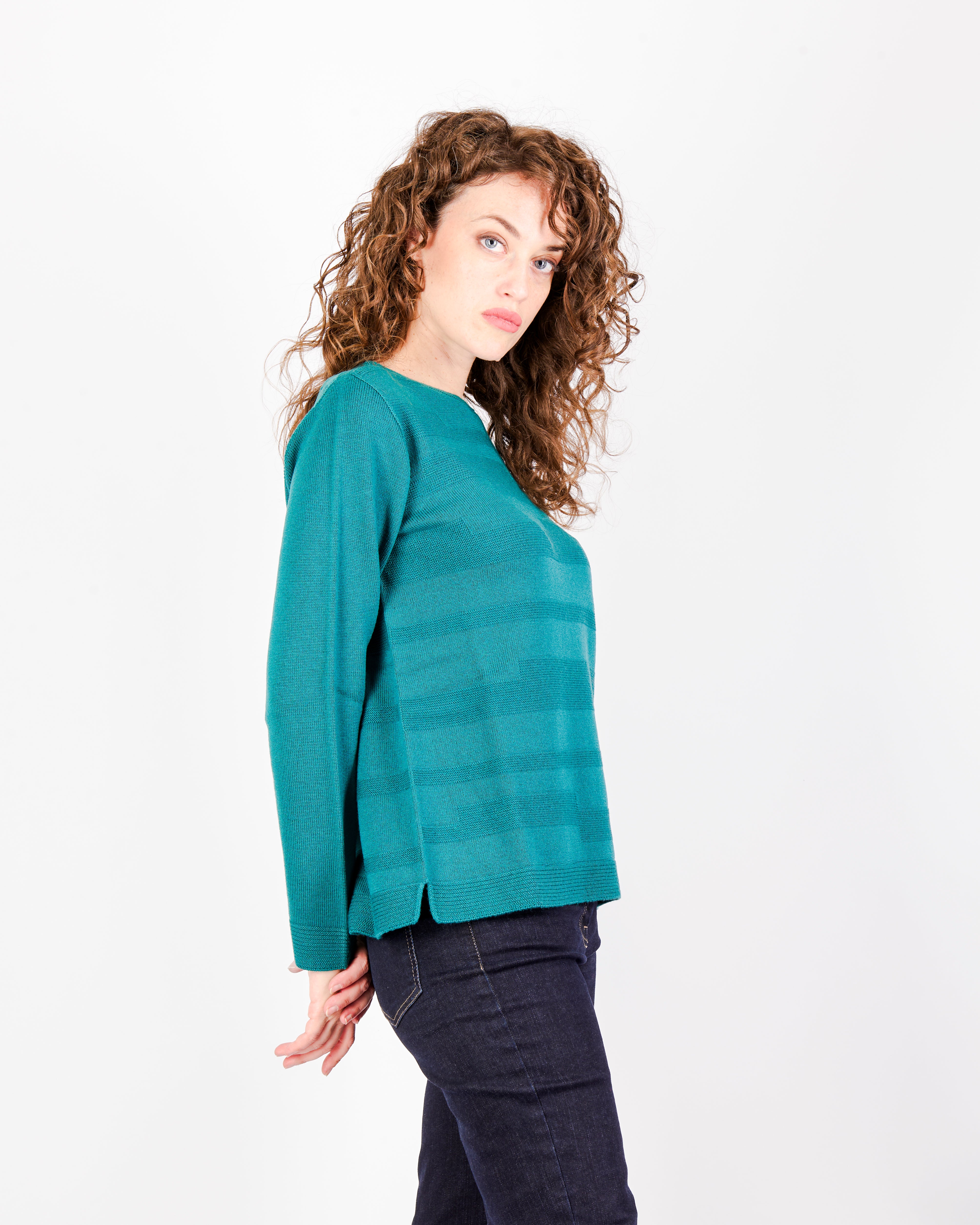 Maglia giro pura lana links avanti Z 9524