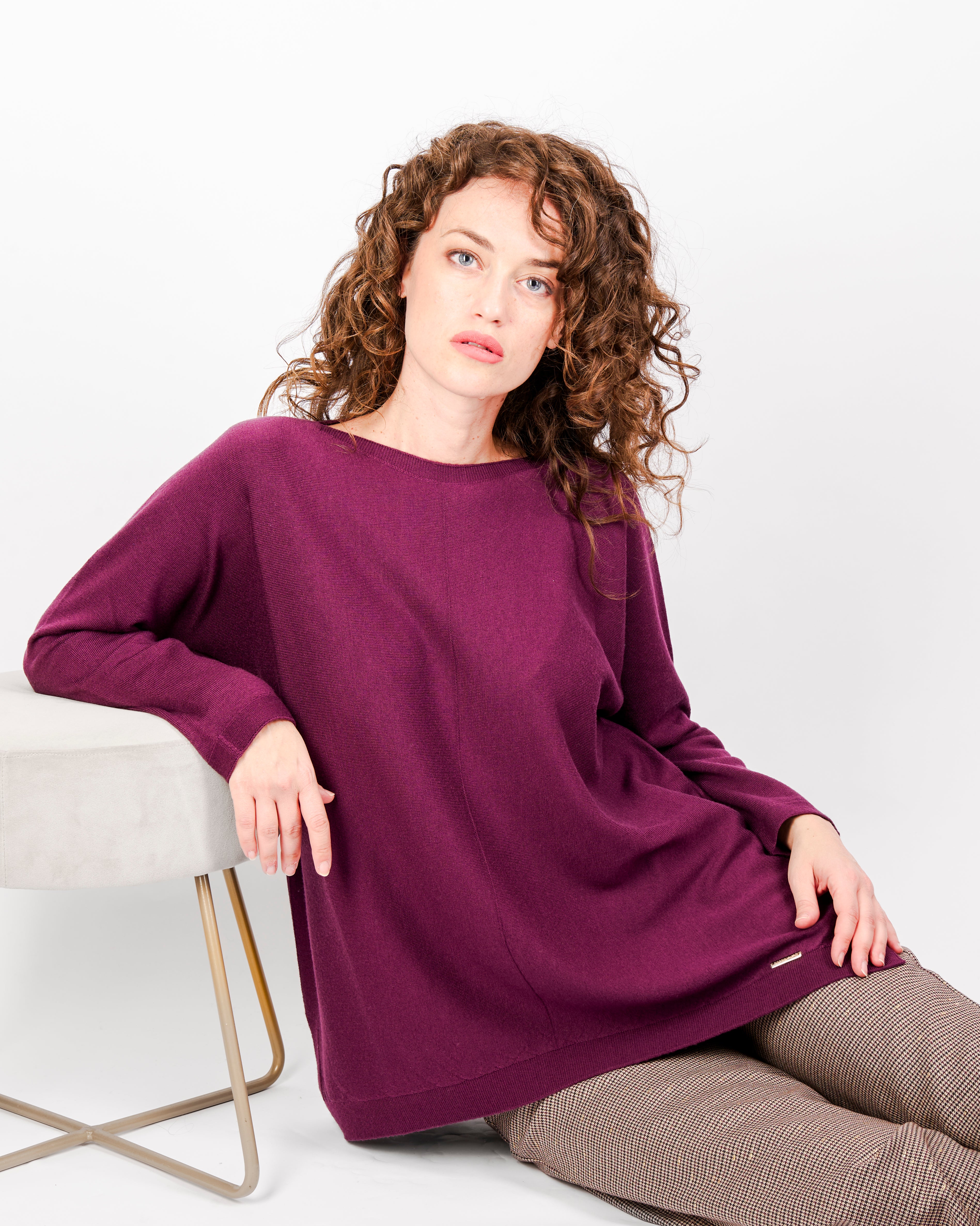 Maglia scatola over pura lana Z9509