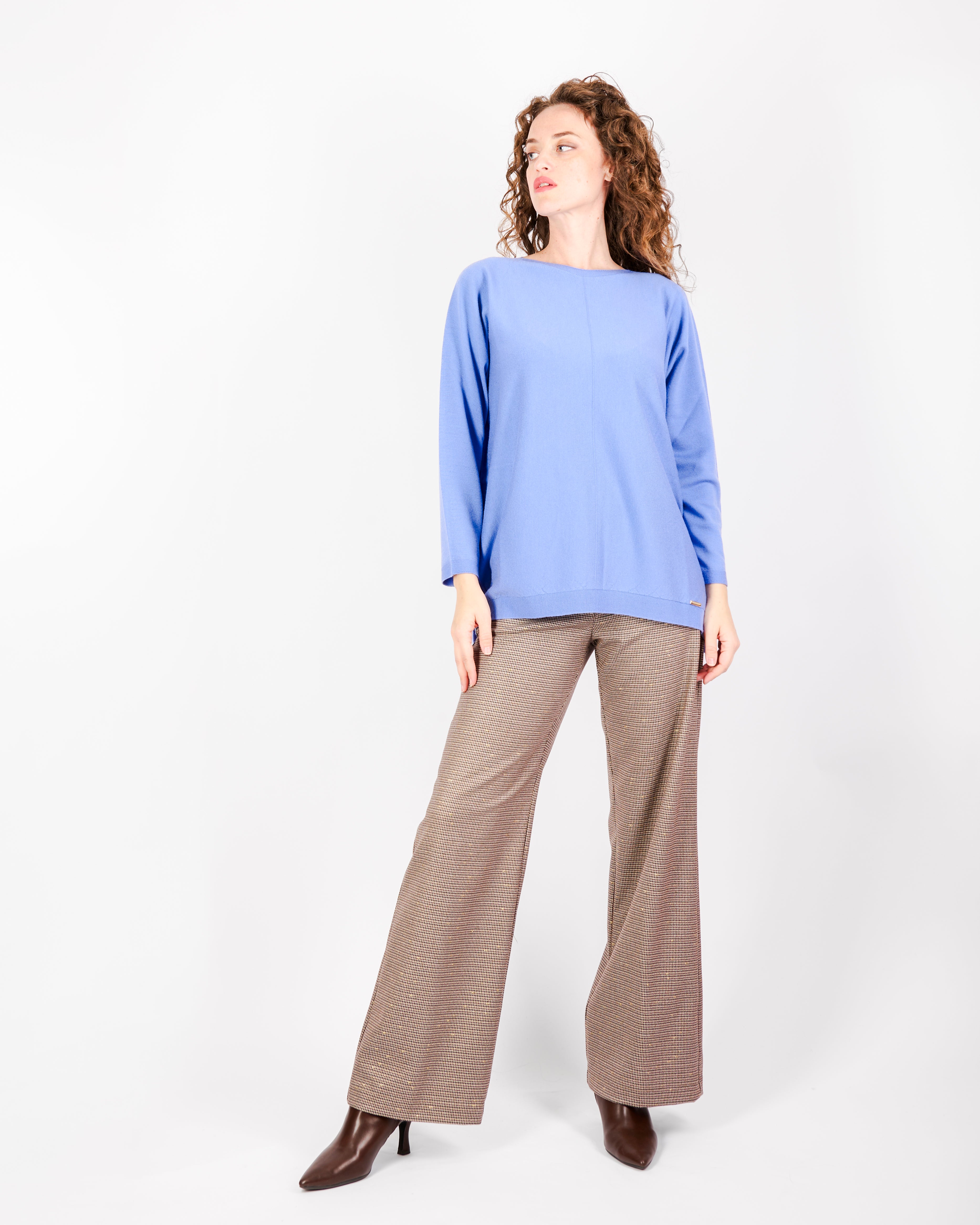 Maglia scatola over pura lana Z9509