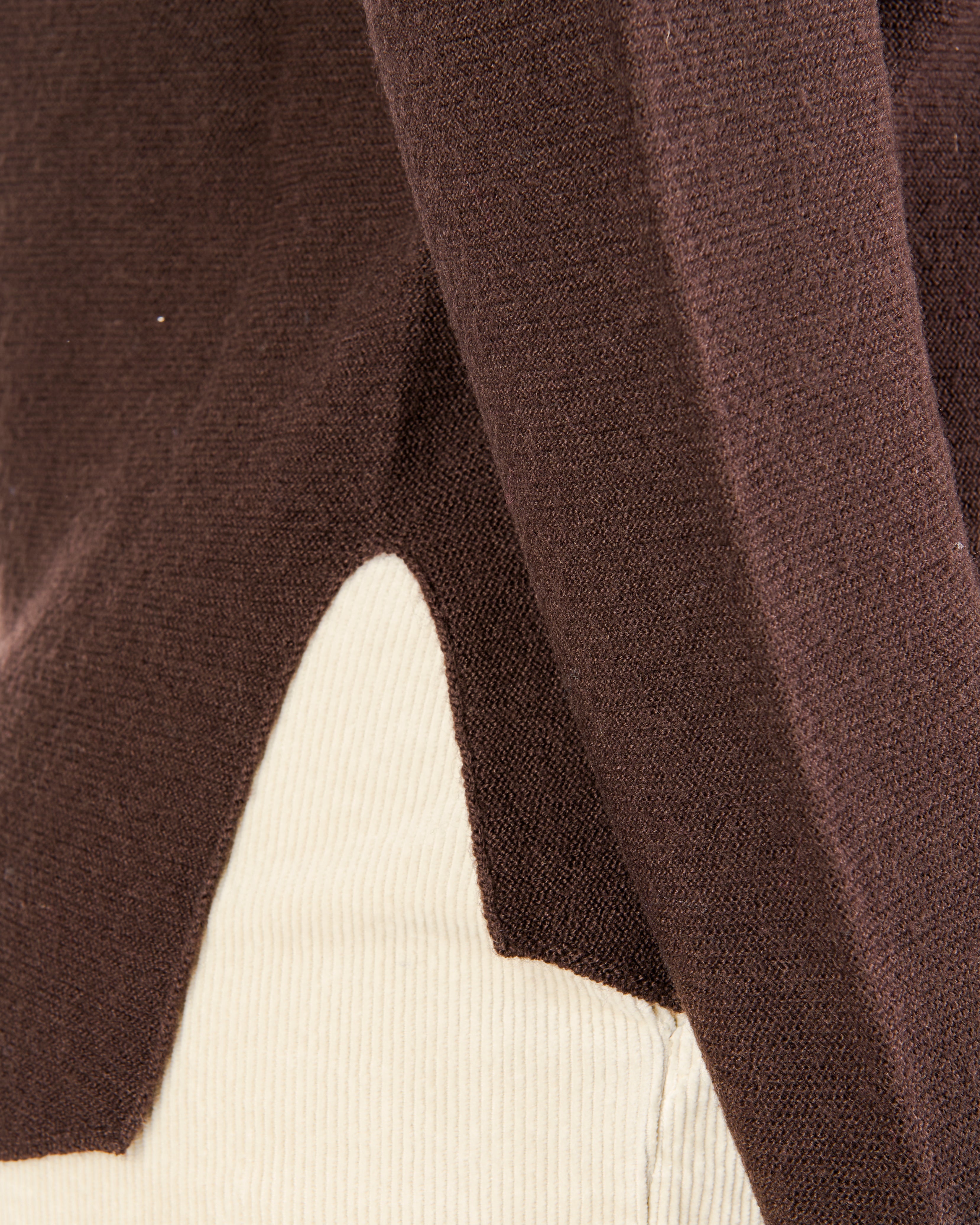 Maglia girocollo pura lana links spacchi 25Z 1081