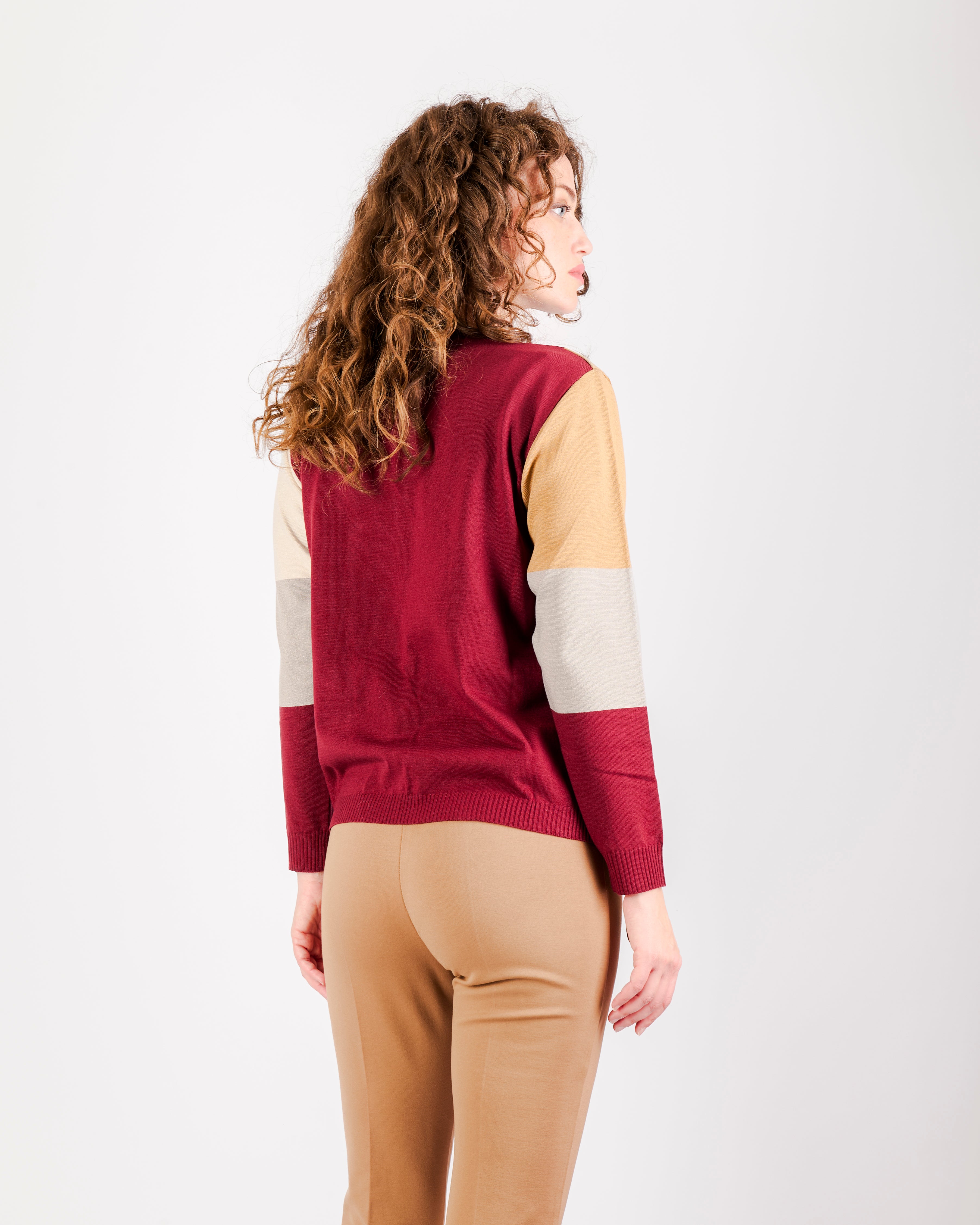 Twinset con giacca intarsio TWIN1969