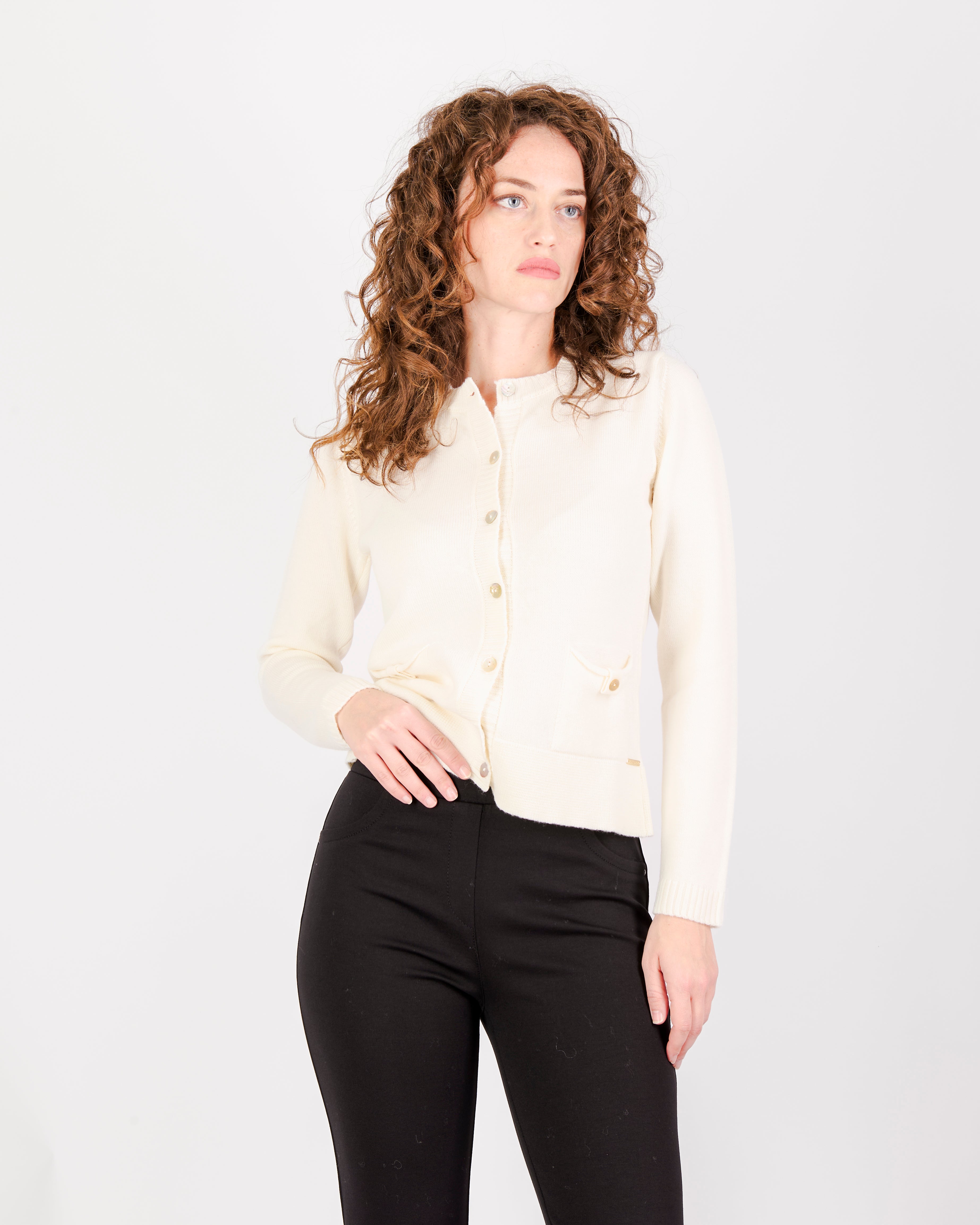 Pantalone punto Milano con elastico 15937