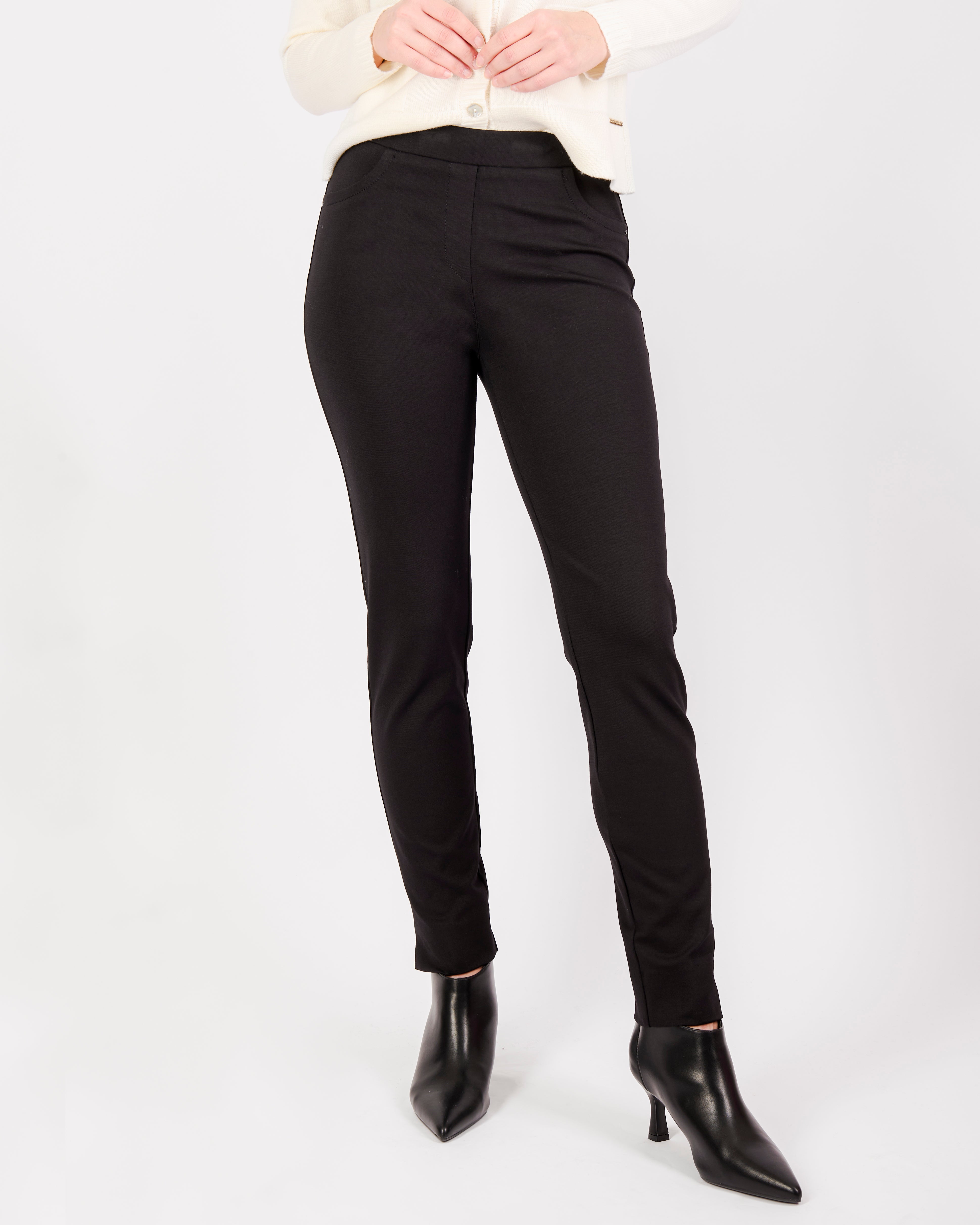 Pantalone punto Milano con elastico 15937