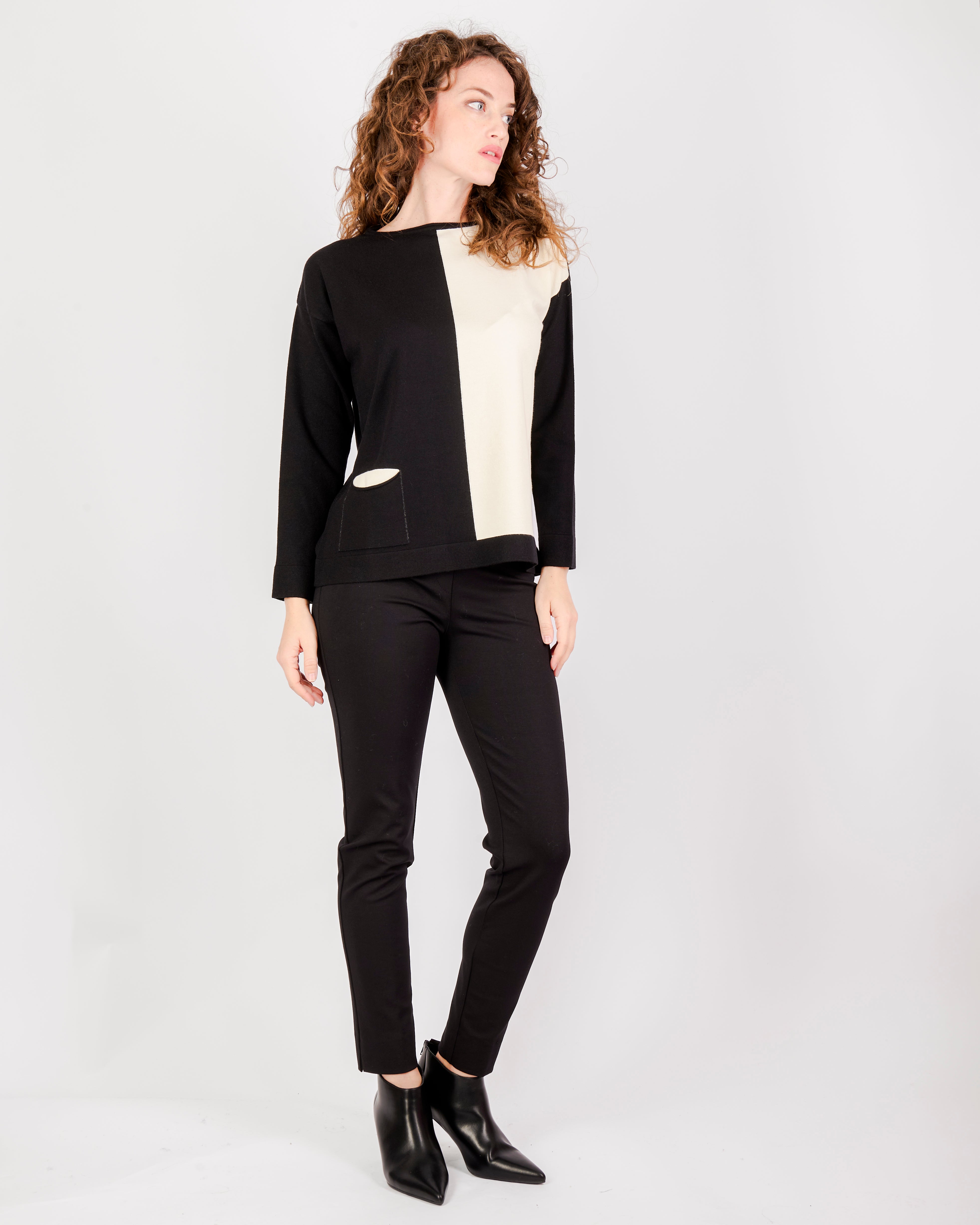 Maglia giro scatoletta 2 colori CL2271