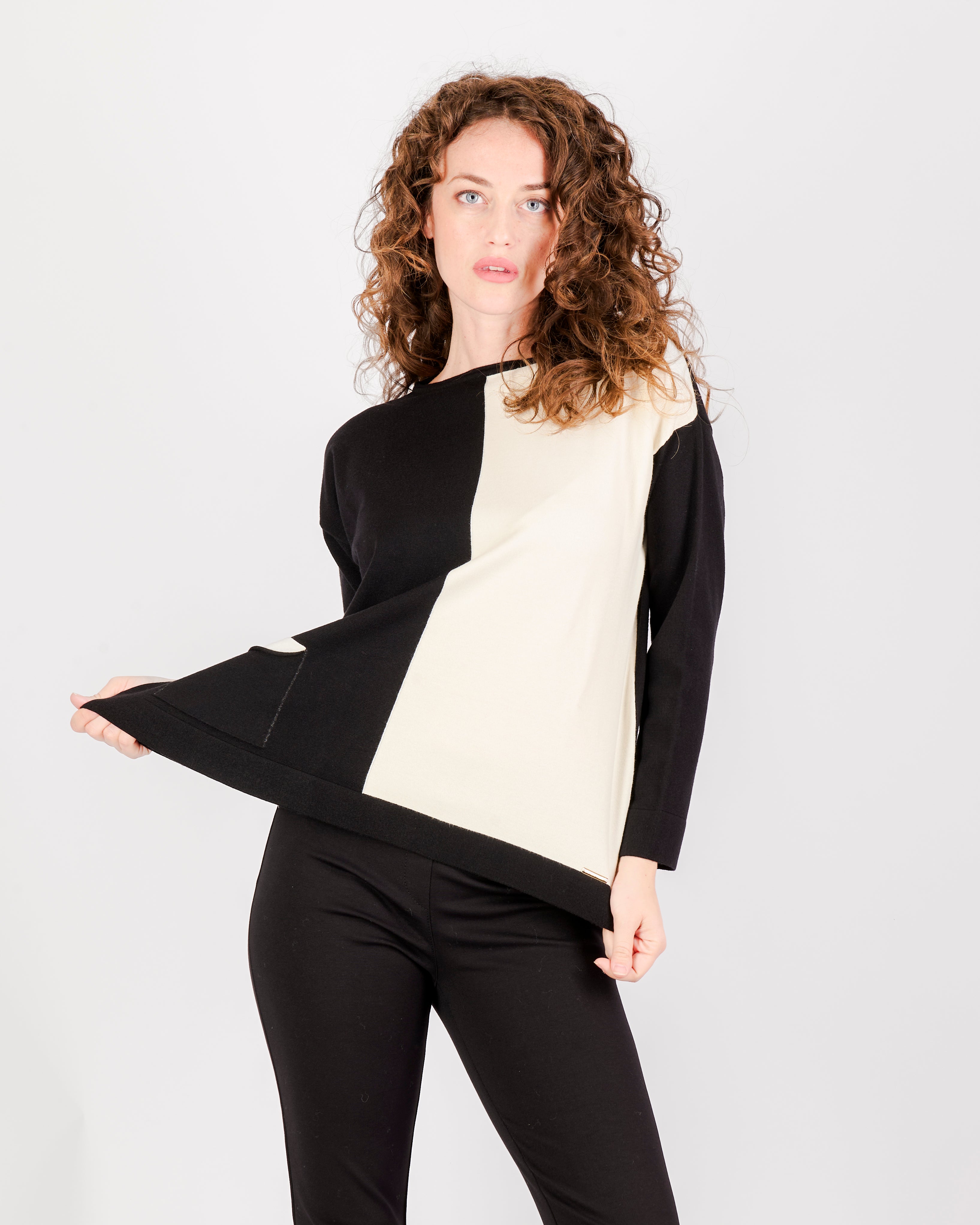 Maglia giro scatoletta 2 colori CL2271