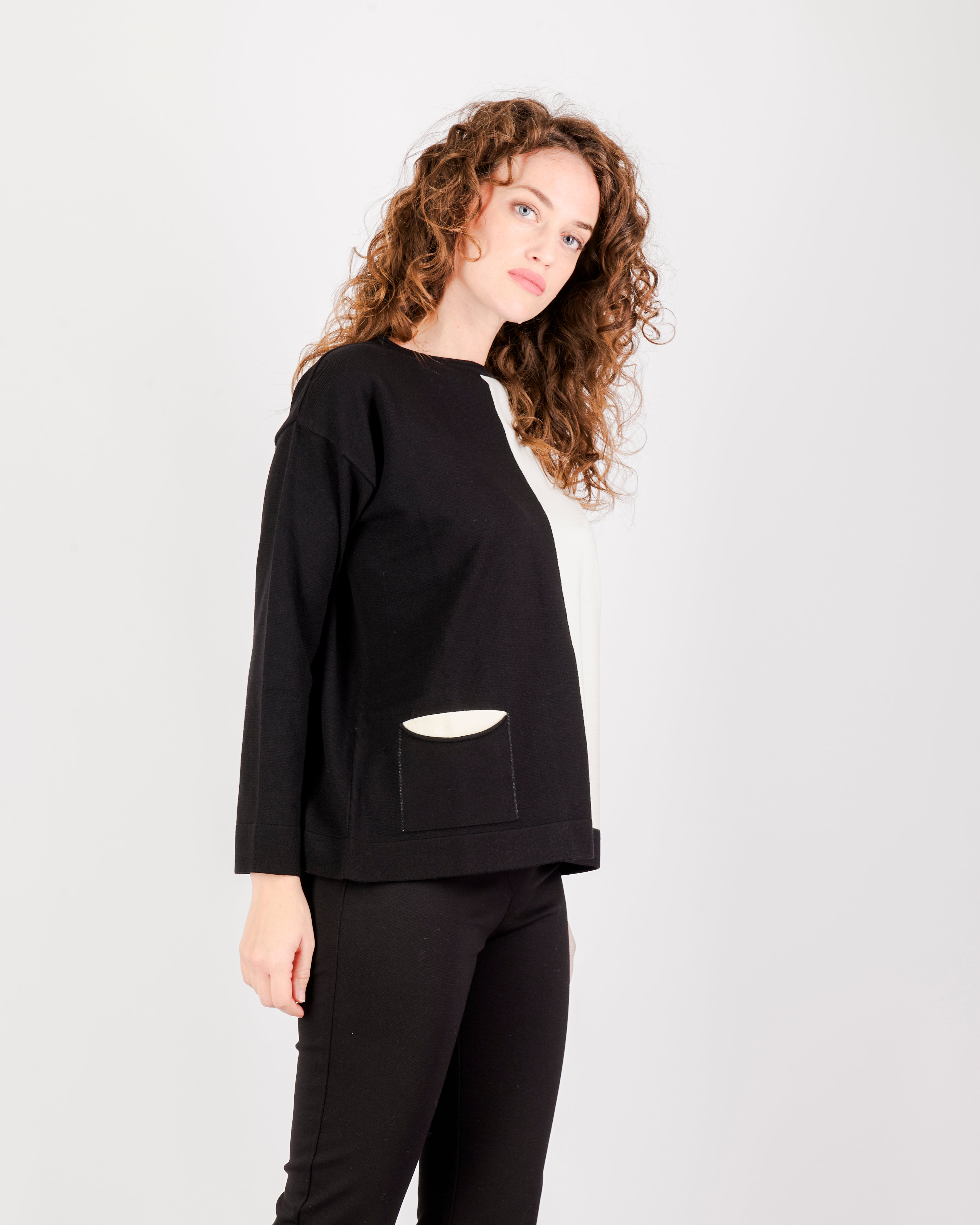 Maglia giro scatoletta 2 colori CL2271