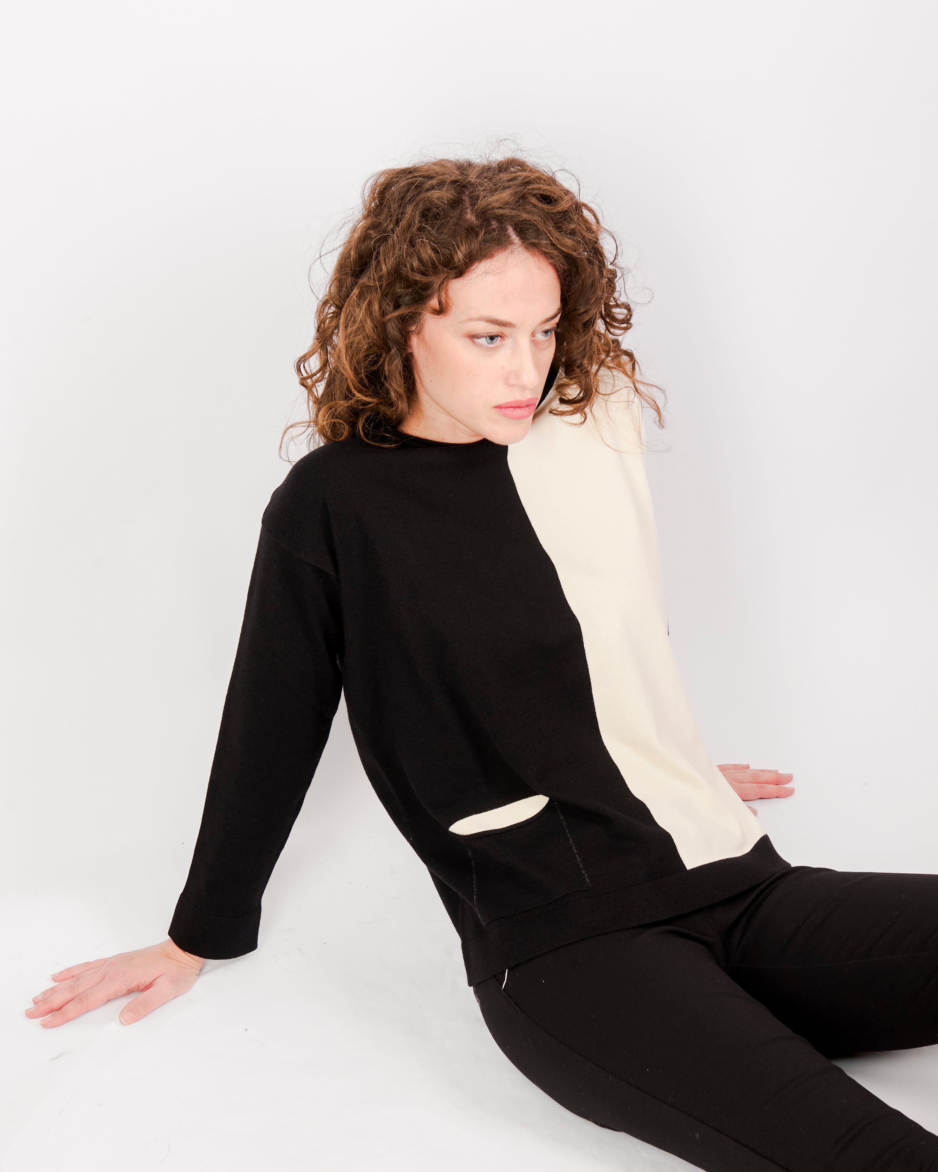 Maglia giro scatoletta 2 colori CL2271