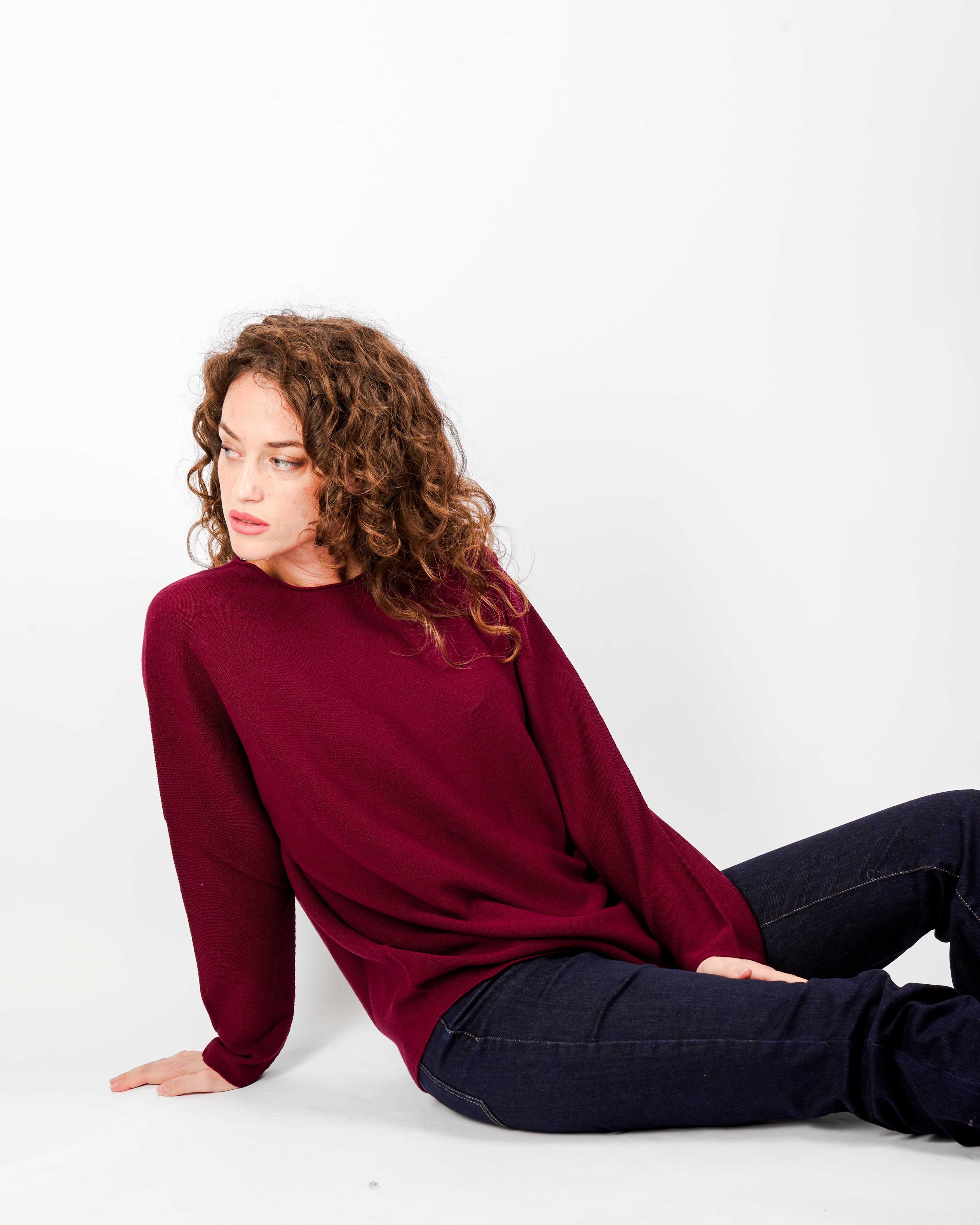 Girocollo pura lana a uovo over AZ 2220