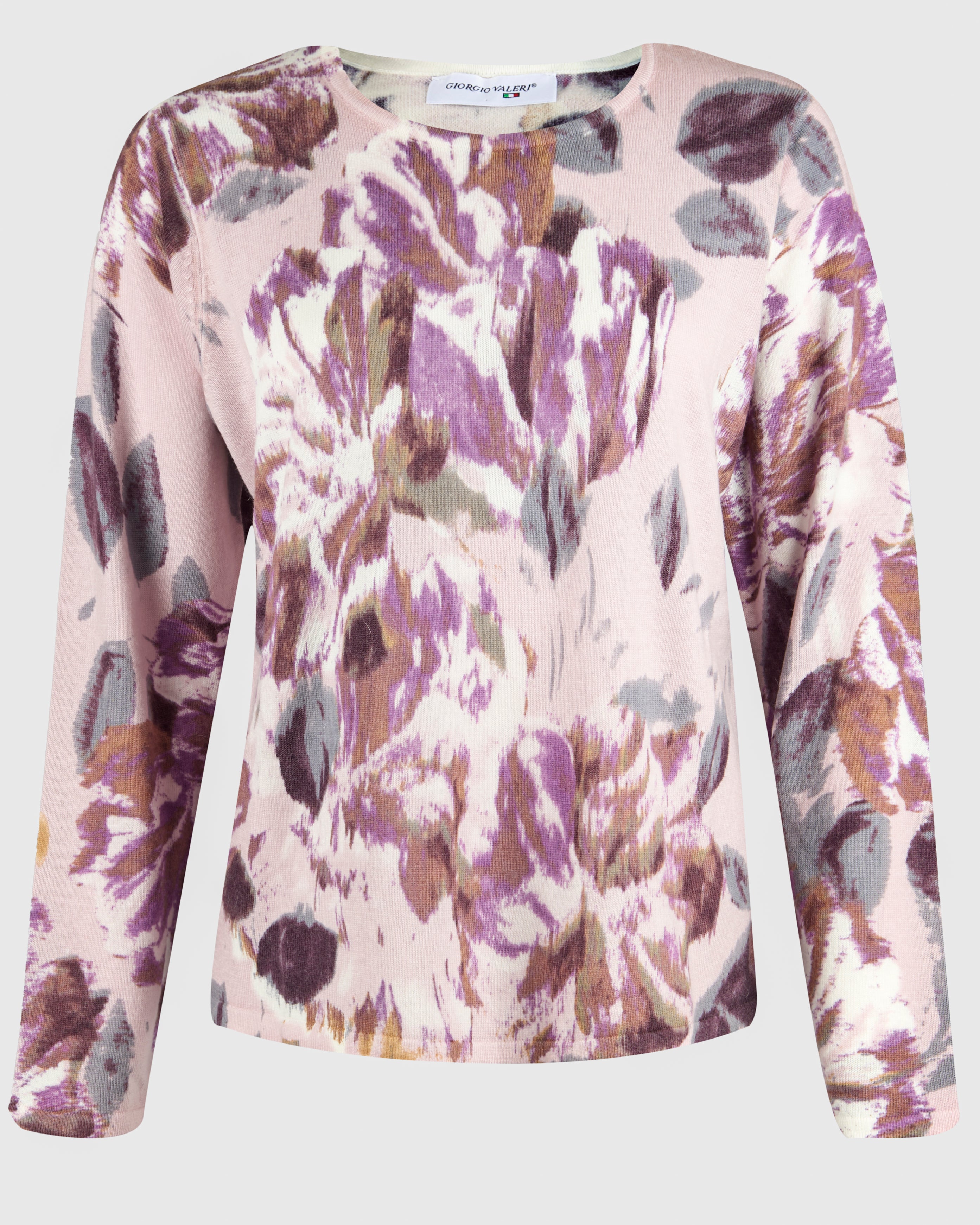 Girocollo stampa fiori R7766SR