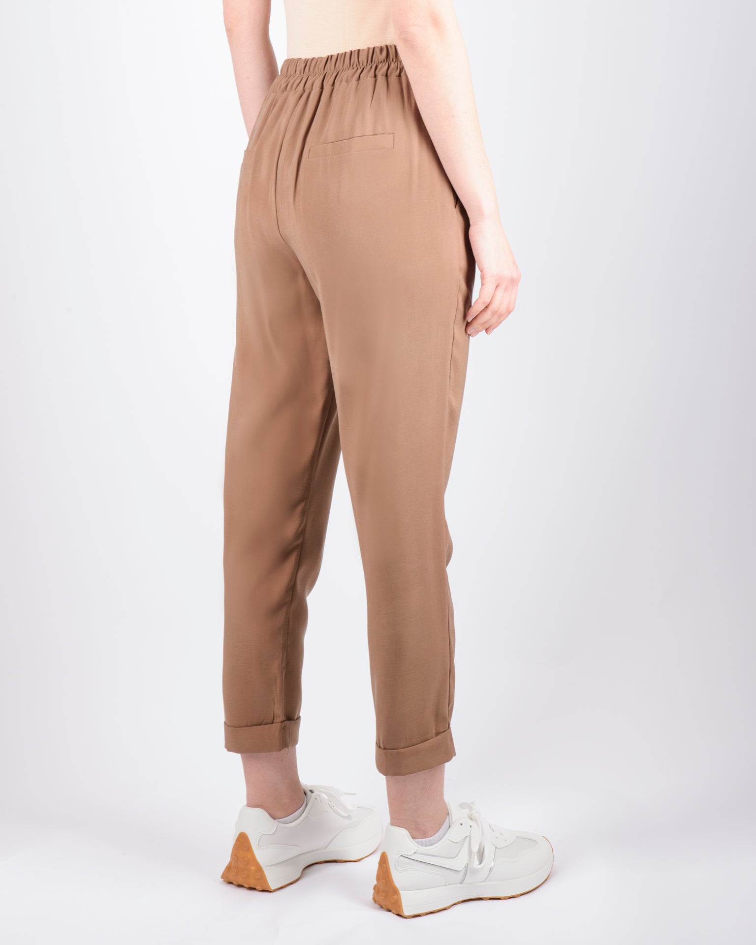 Pantalone con tasca e risvolto cupro G112/21
