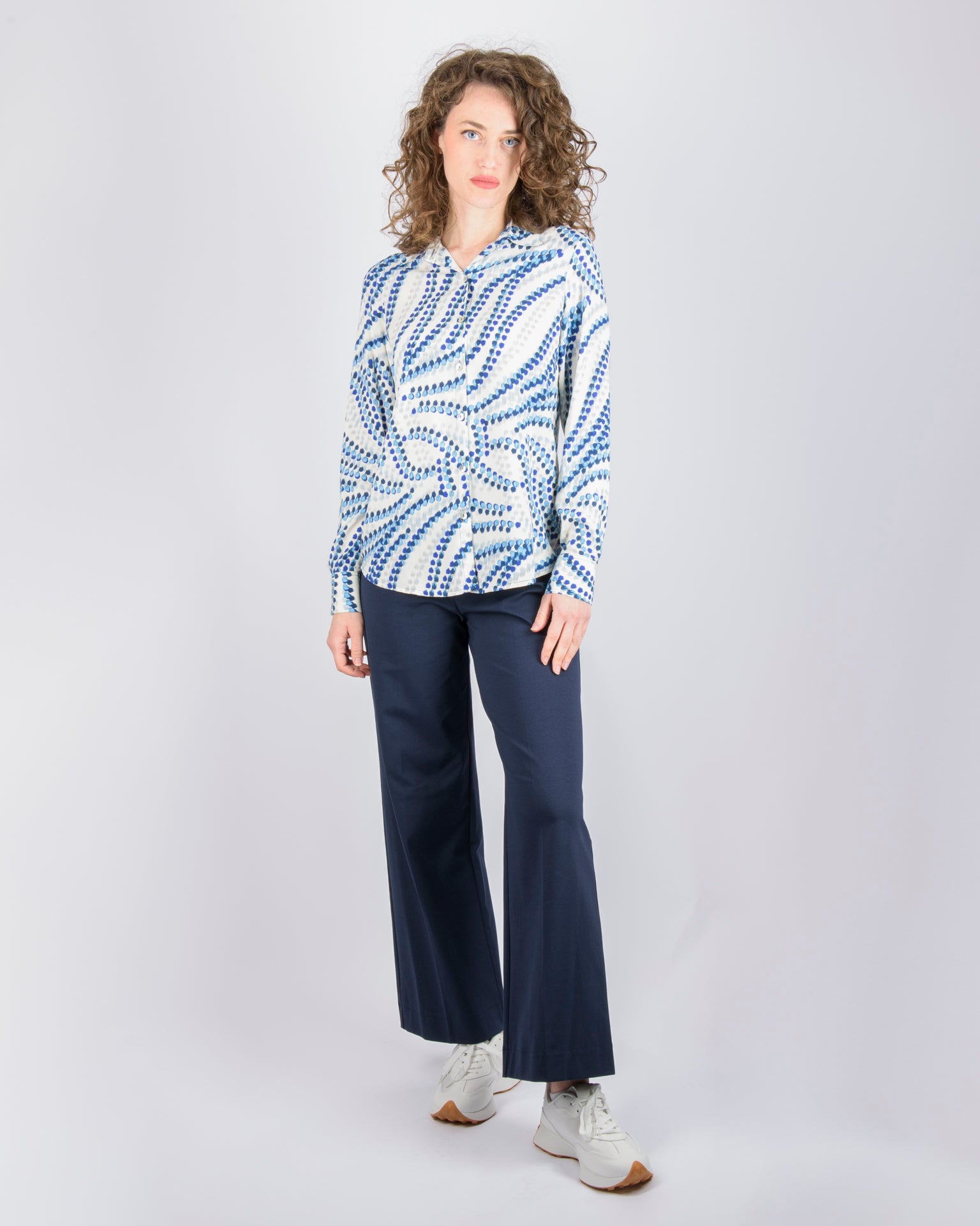 Camicia in viscosa fantasia micro 436570