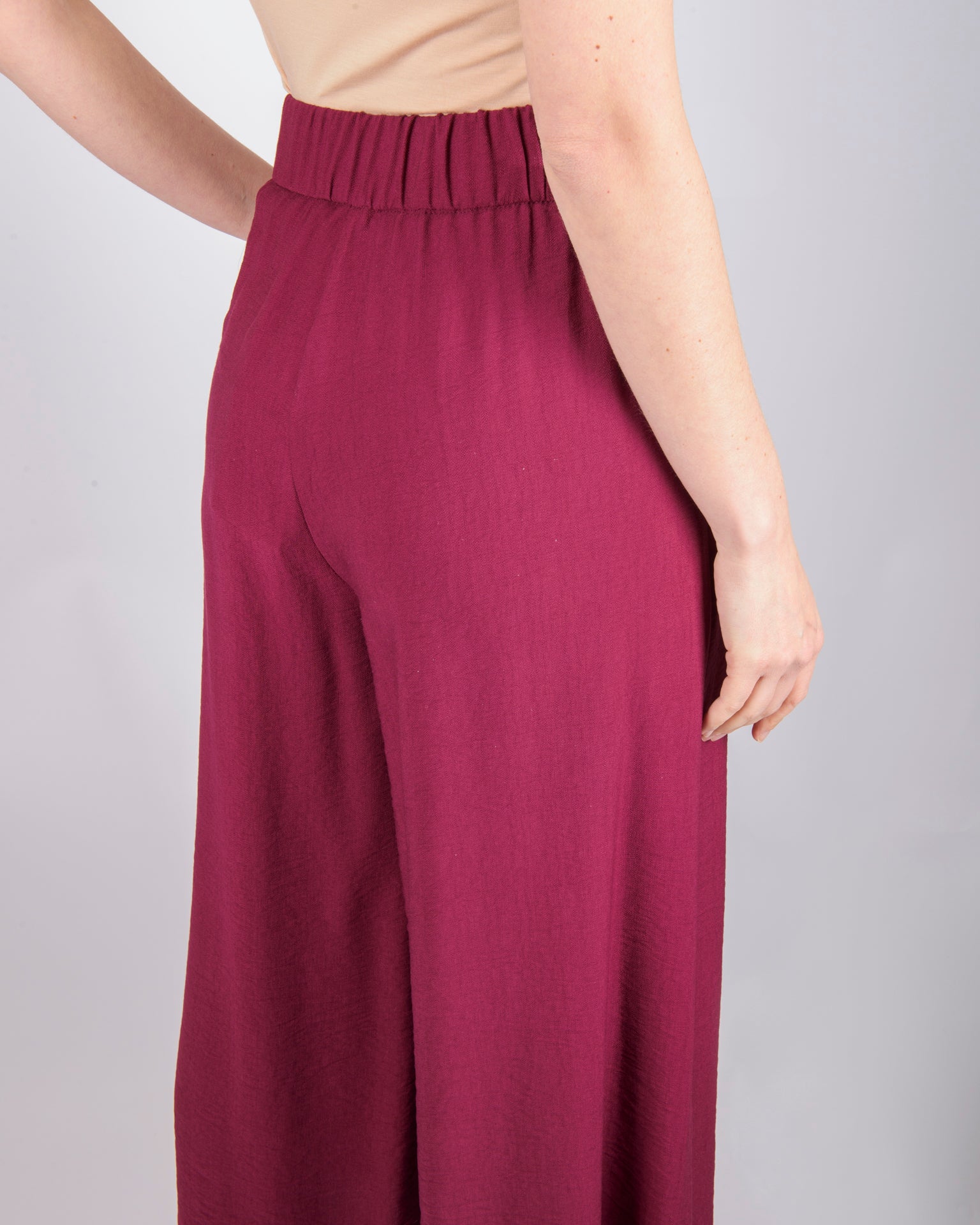 Pantalone fluido in viscosa palazzo DS1030
