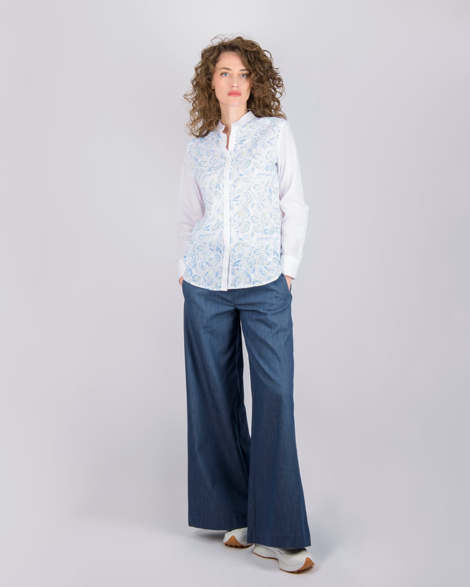 Camicia coreana cotone fantasia 435565