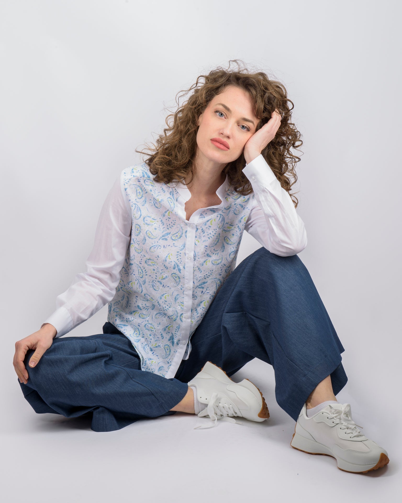 Camicia coreana cotone fantasia 435565