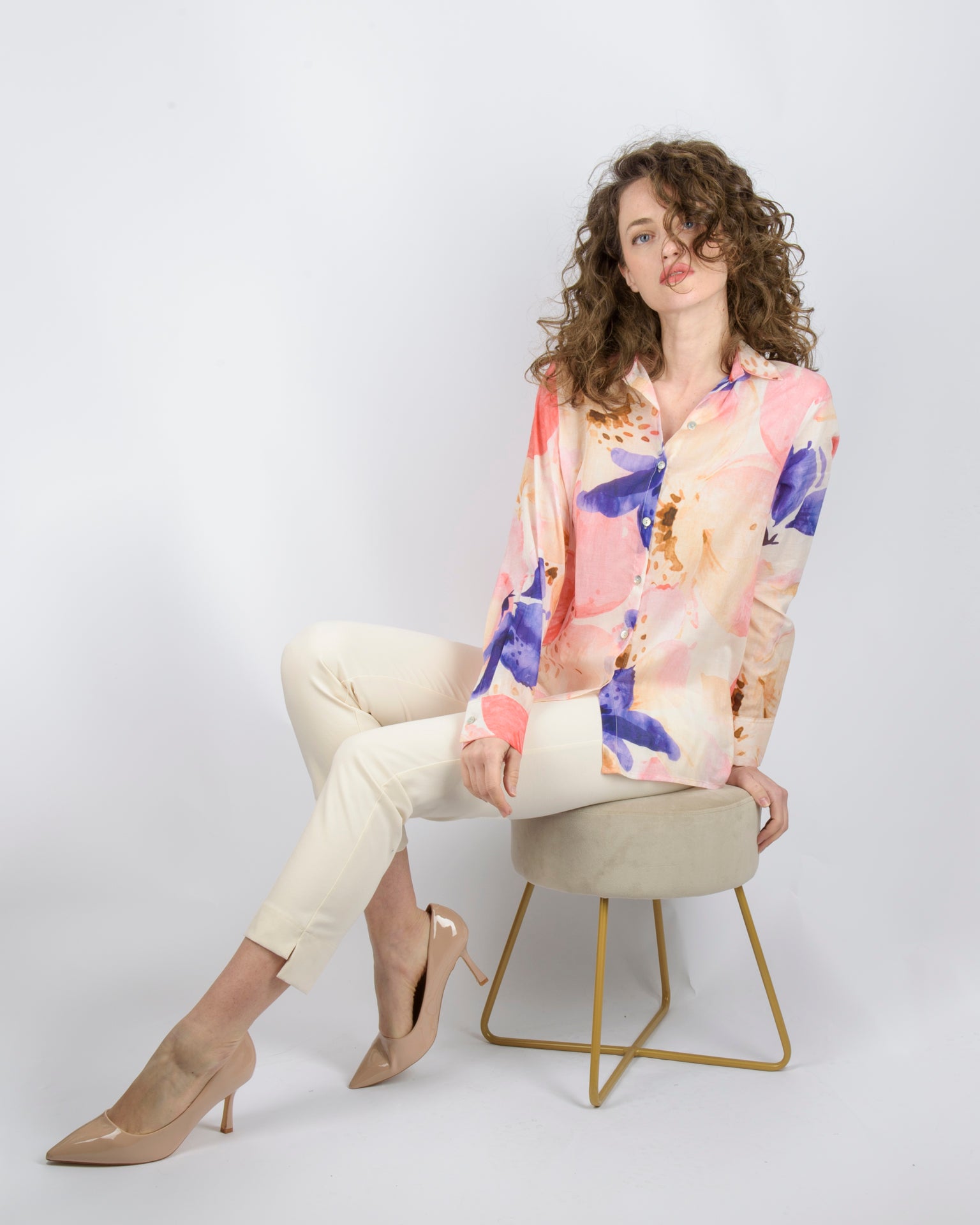Camicia in mussola di cotone fantasia 437578