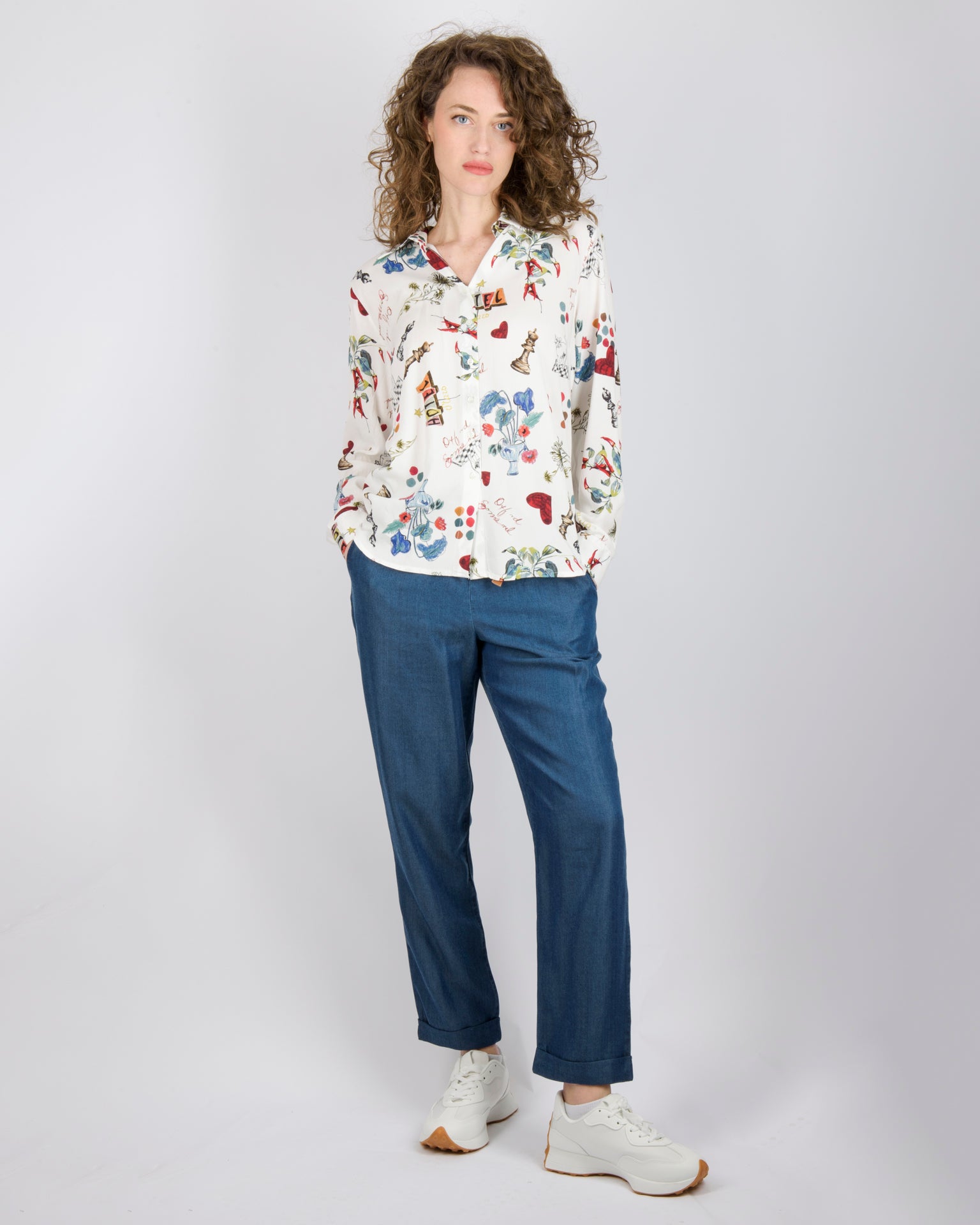 Camicia in viscosa fantasia 25-105