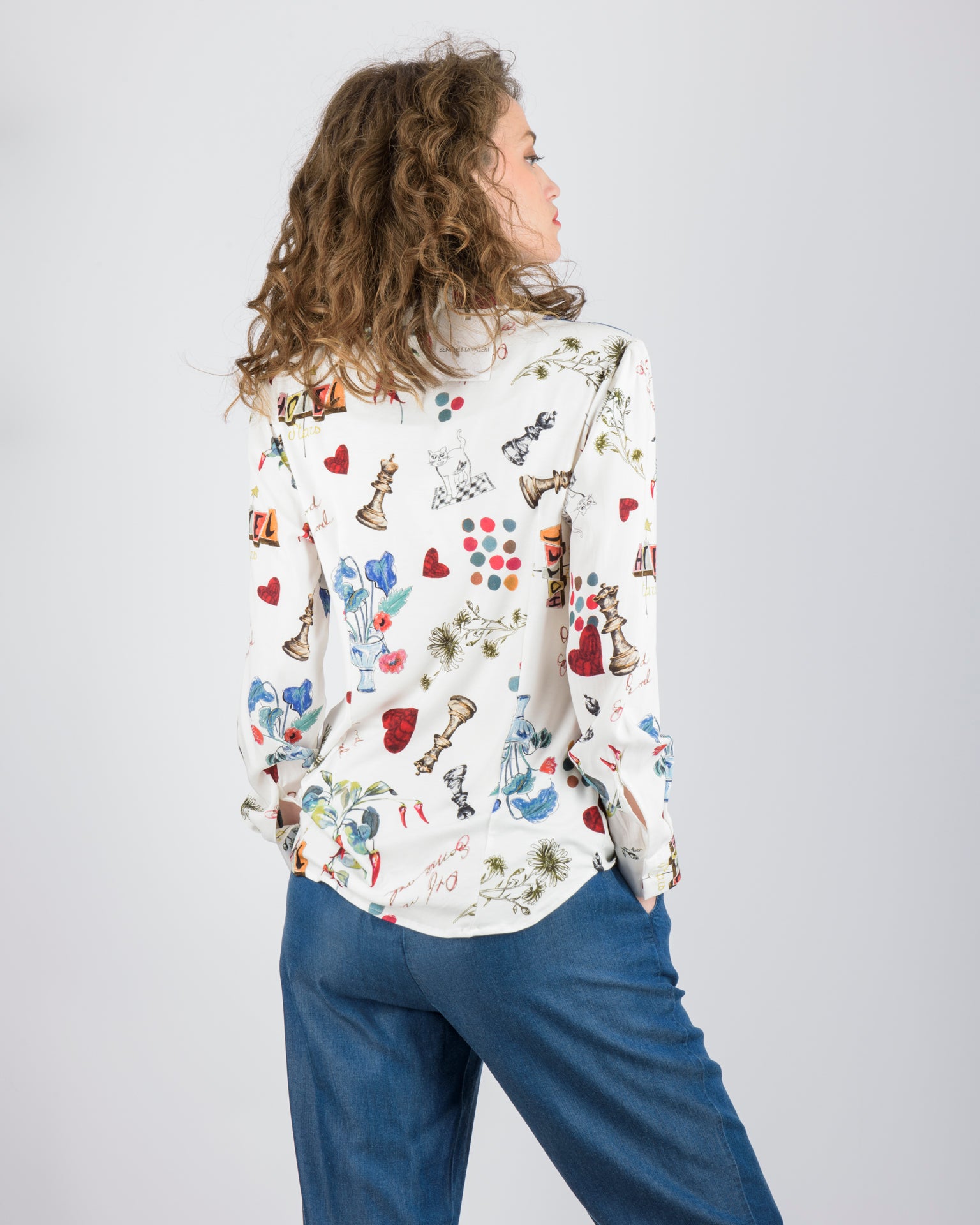 Camicia in viscosa fantasia 25-105