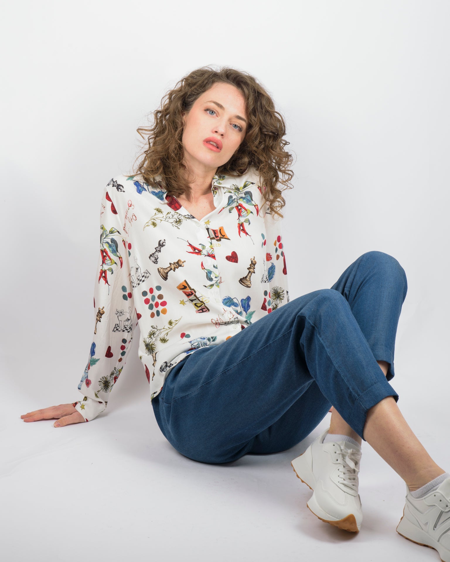 Camicia in viscosa fantasia 25-105