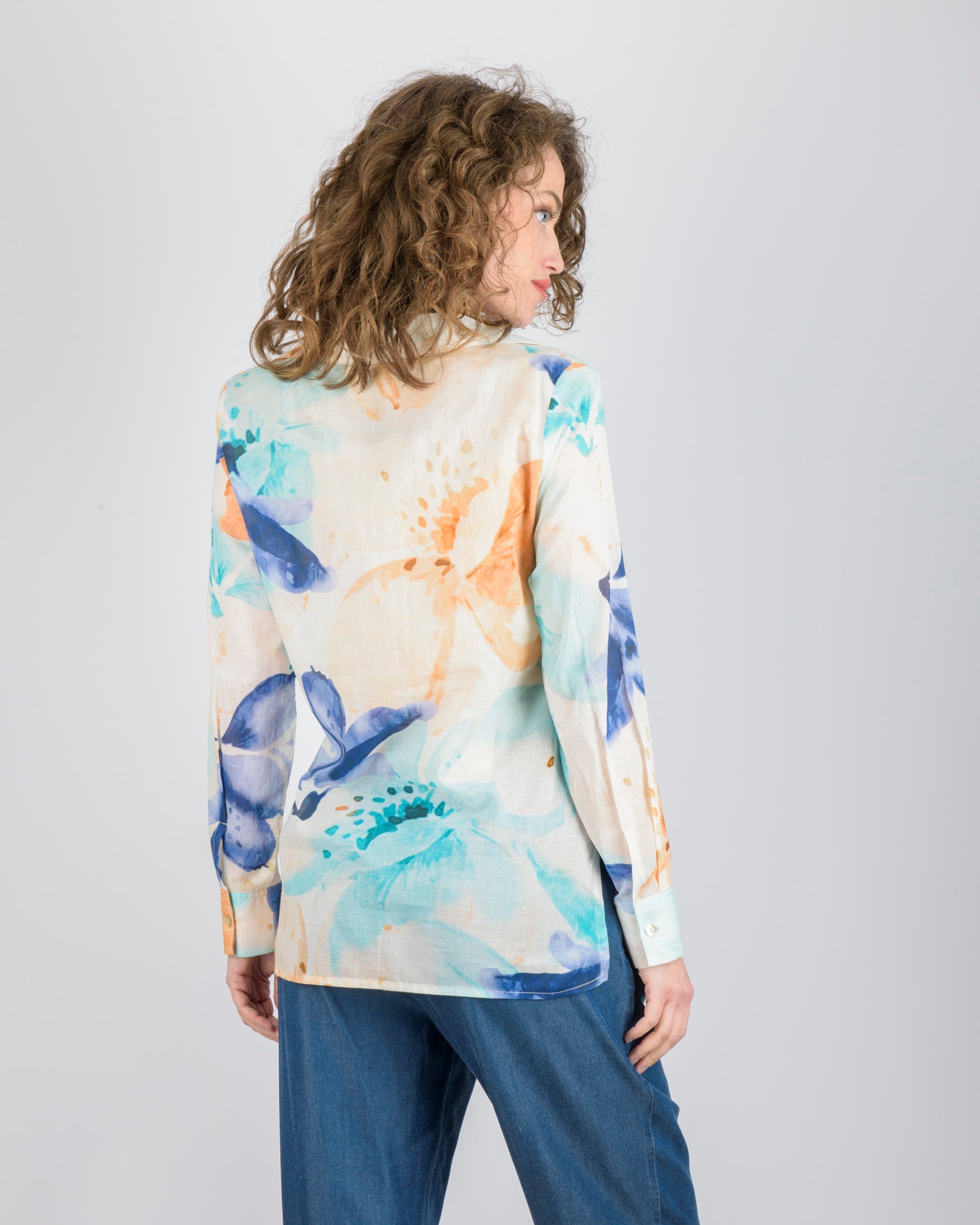 Camicia in mussola di cotone fantasia 437578