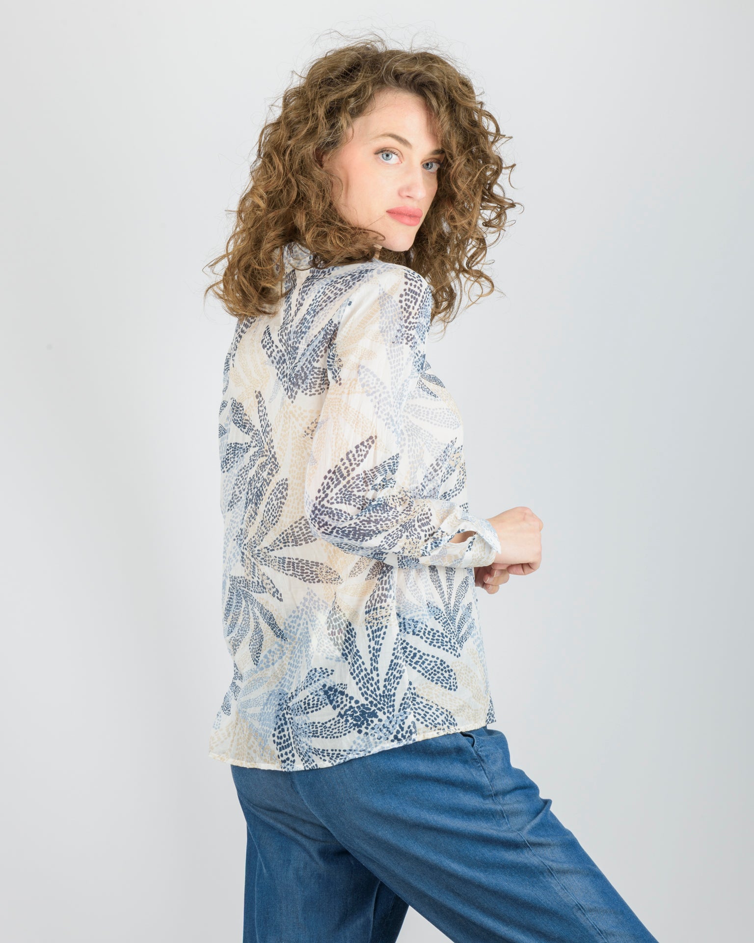 Camicia in cotone fantasia 25-108