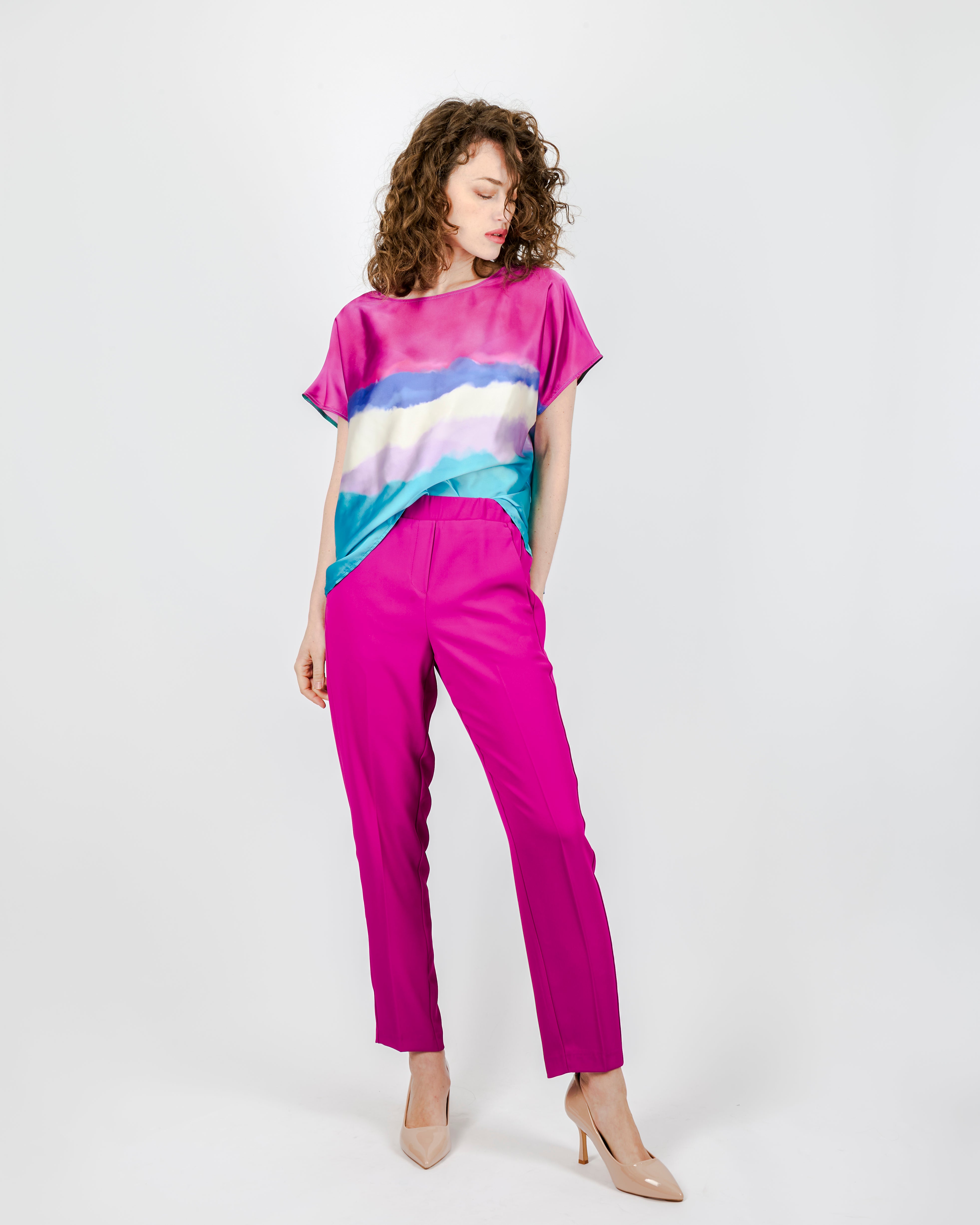 Casacca maglia stampa onda SCHERNO