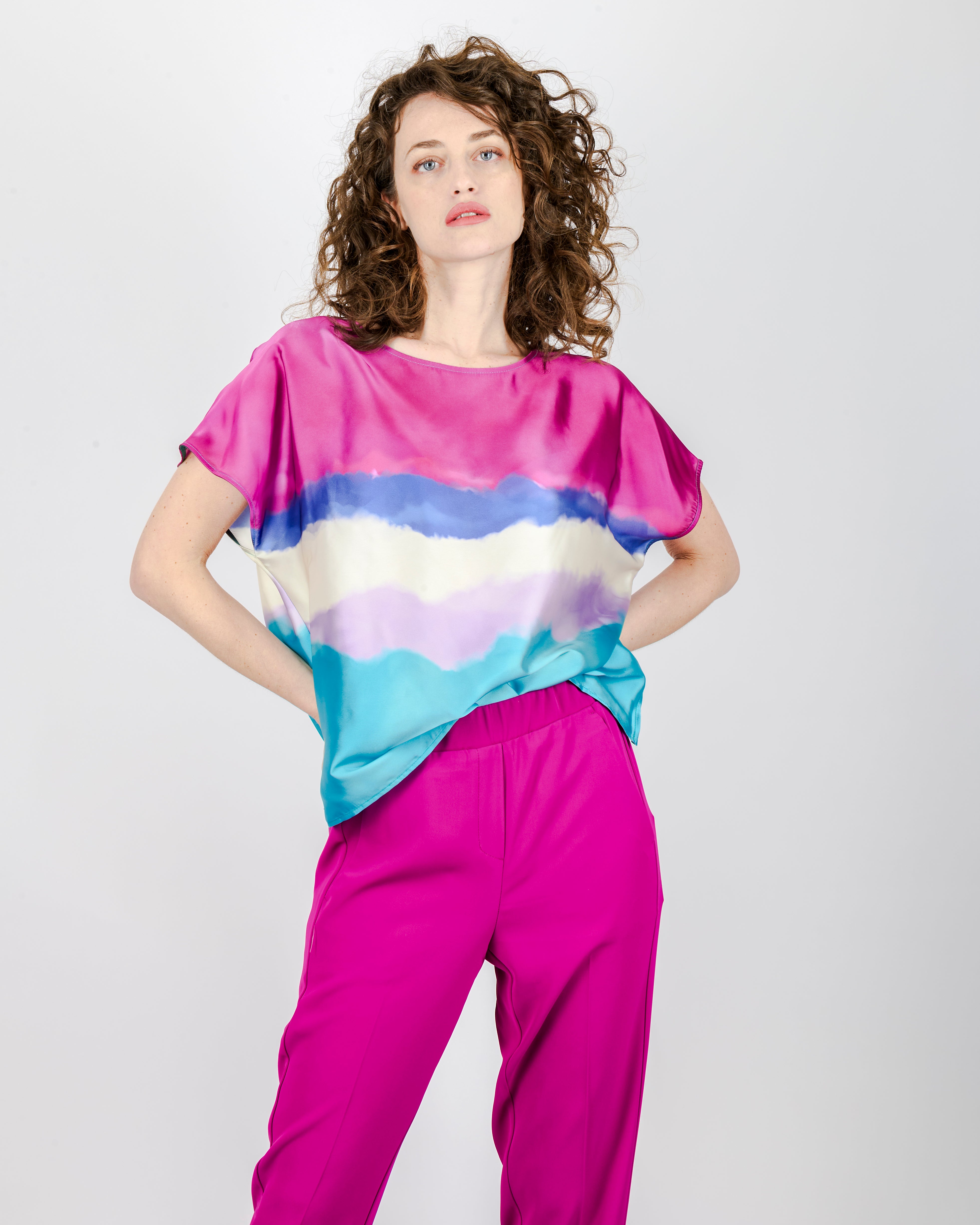Casacca maglia stampa onda SCHERNO