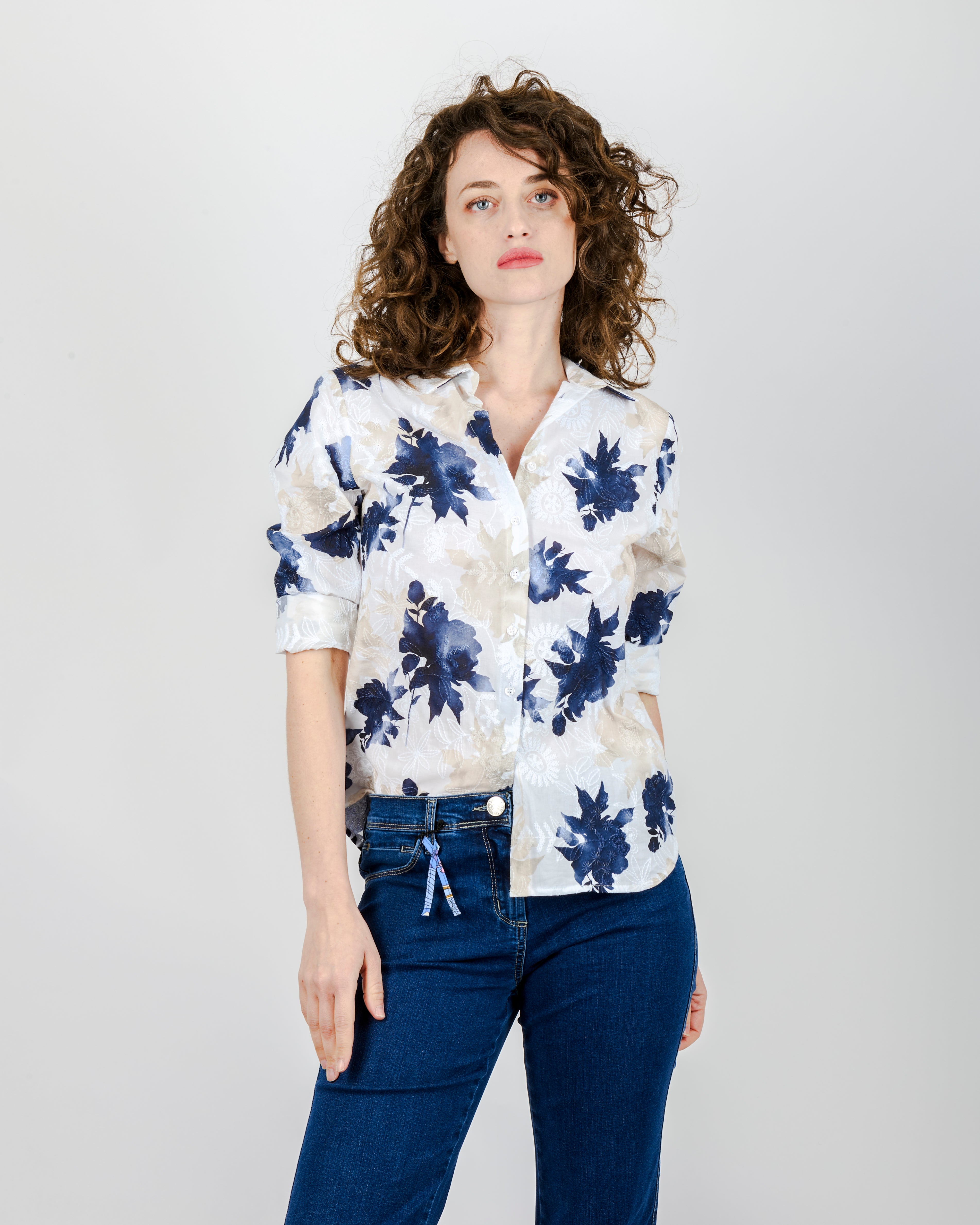 Camicia in cotone fantasia 25-67