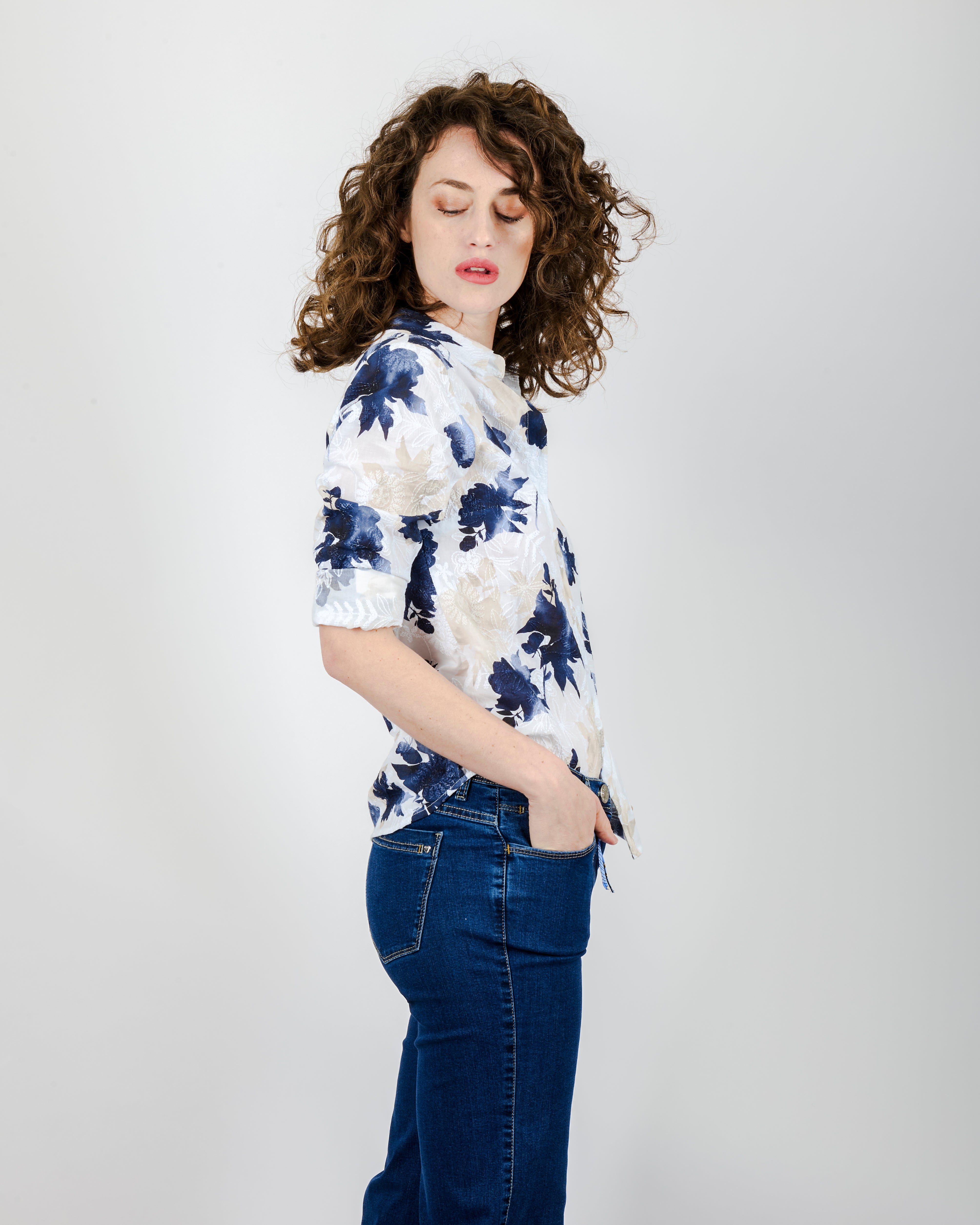 Camicia in cotone fantasia 25-67