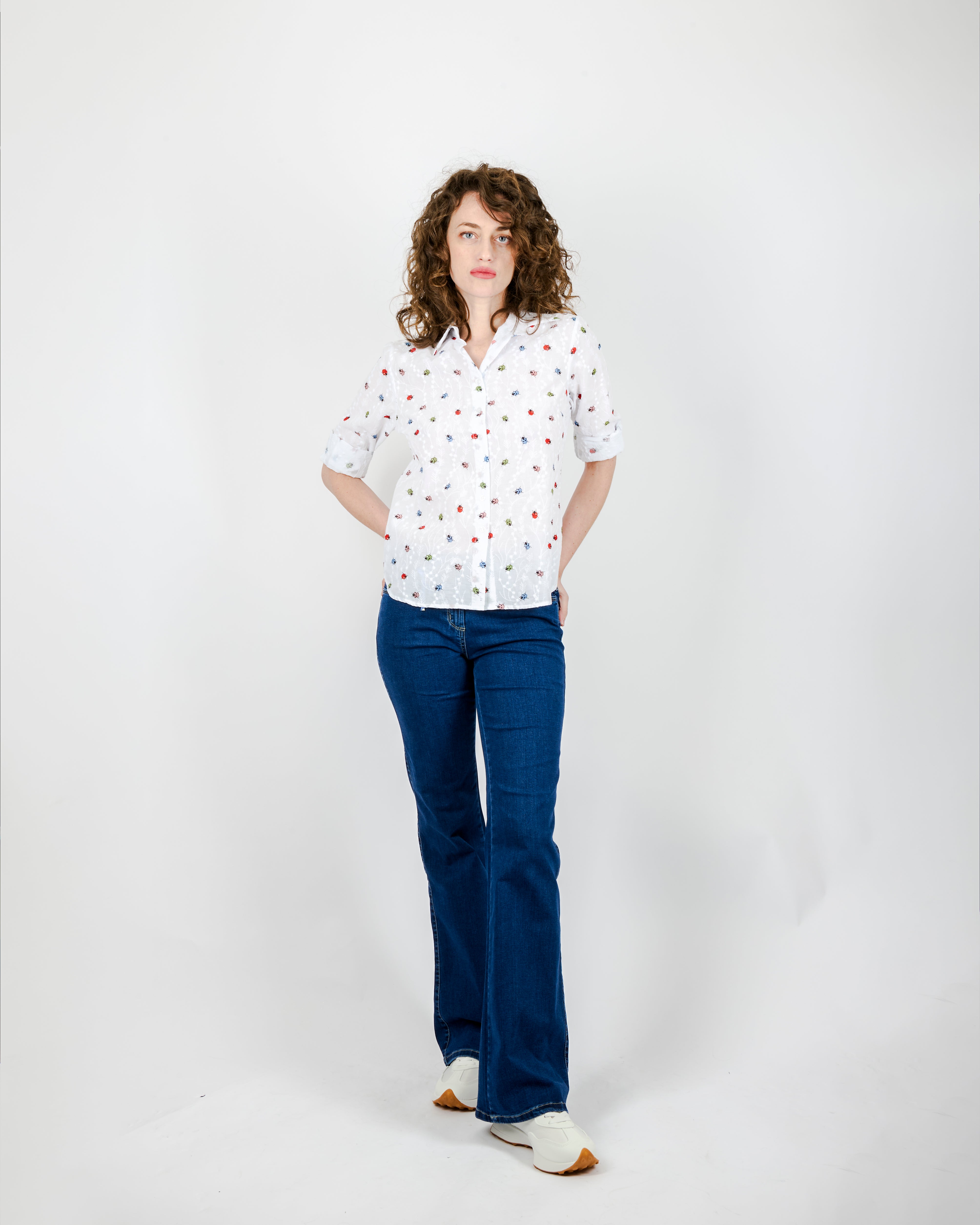 Camicia in cotone fantasia COCCINELLA