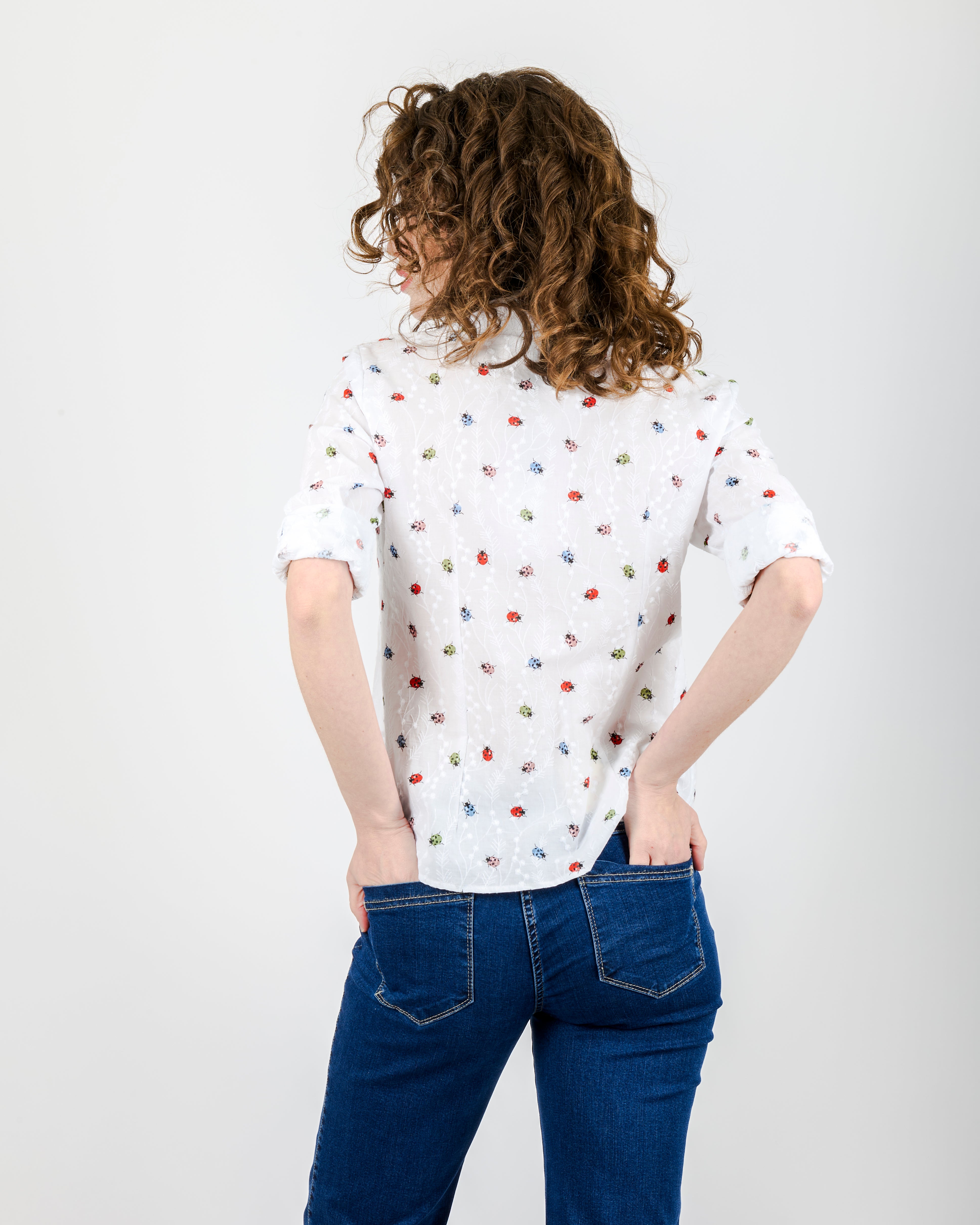 Camicia in cotone fantasia COCCINELLA