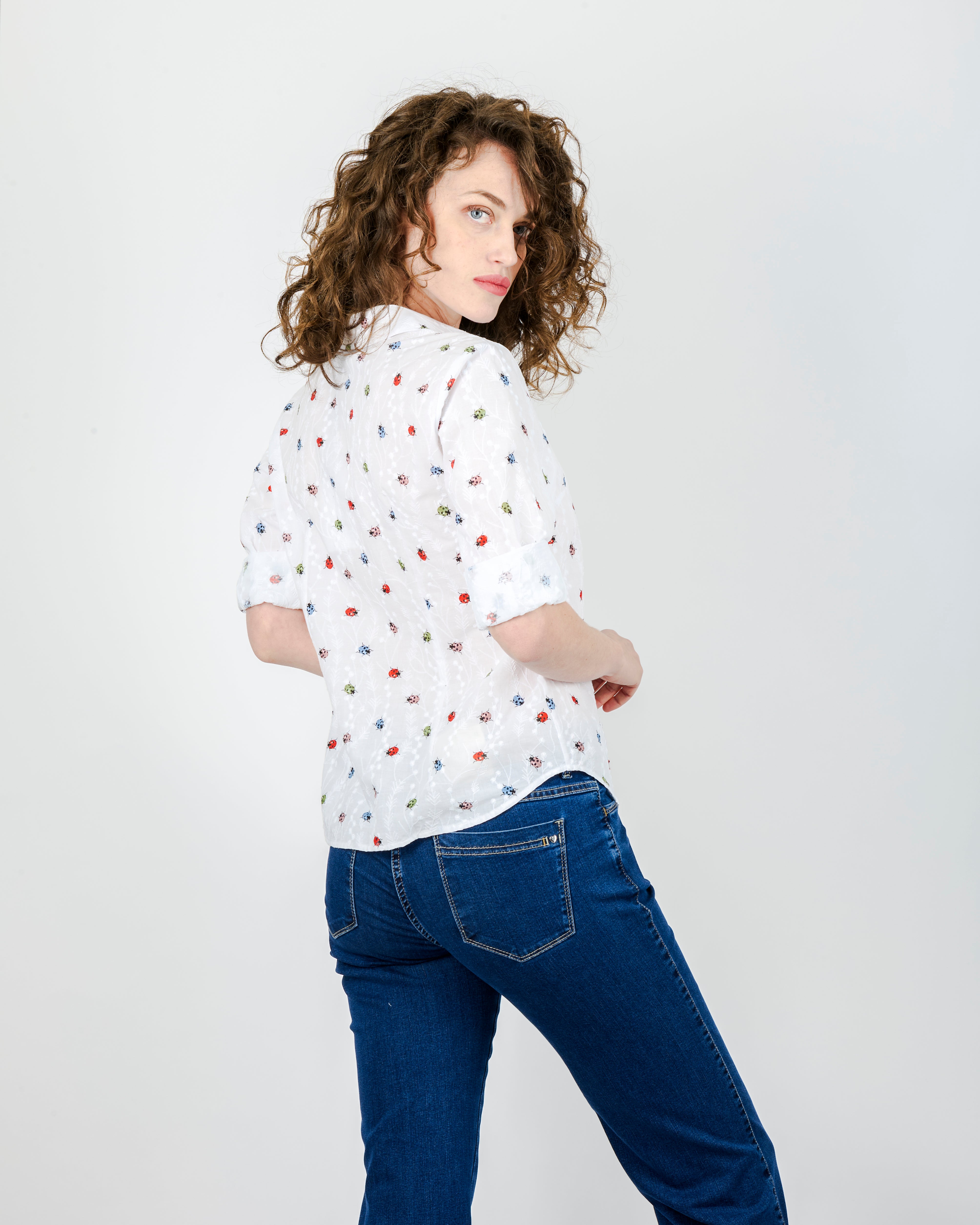 Camicia in cotone fantasia COCCINELLA