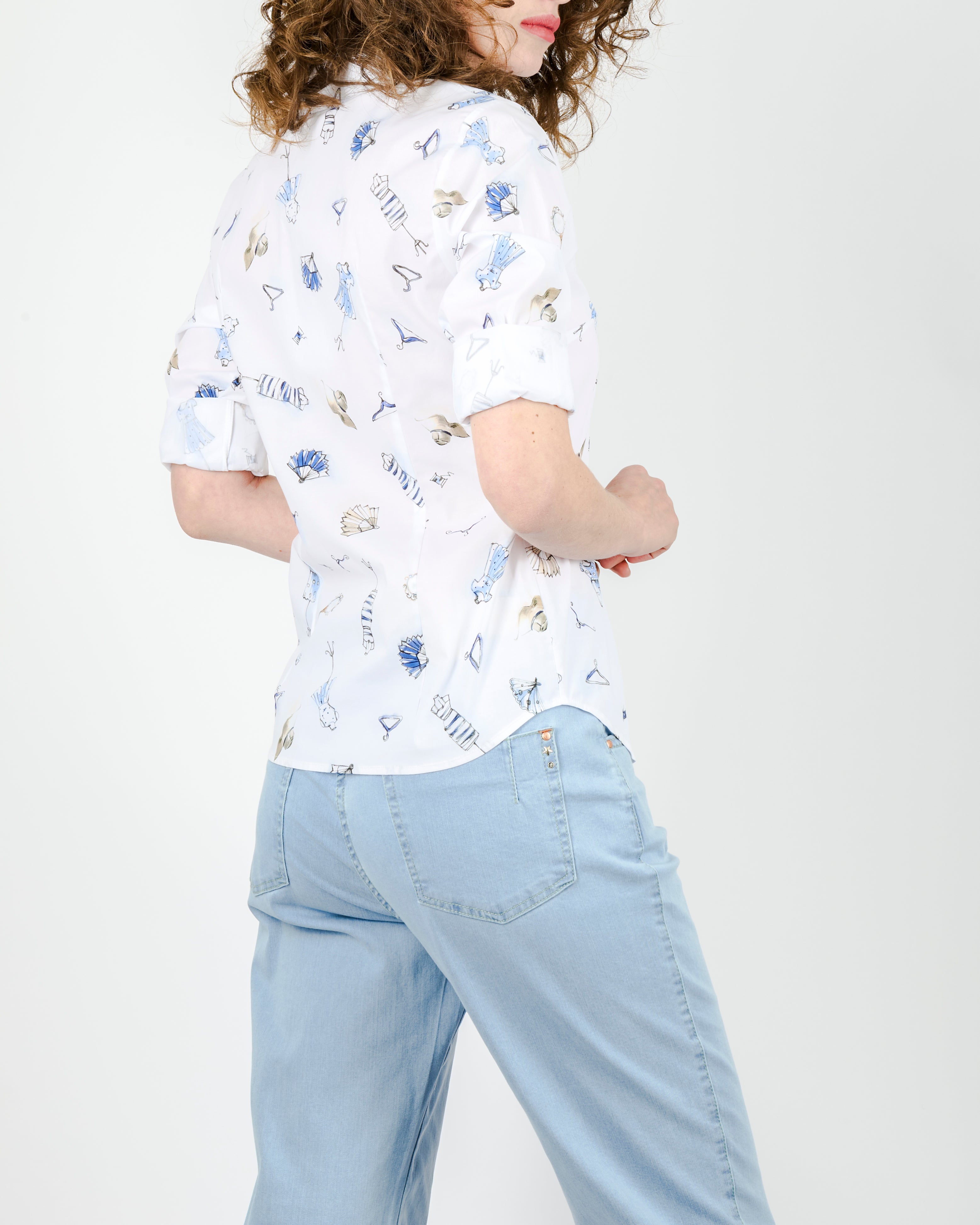 Camicia in cotone fantasia bambole 25-60