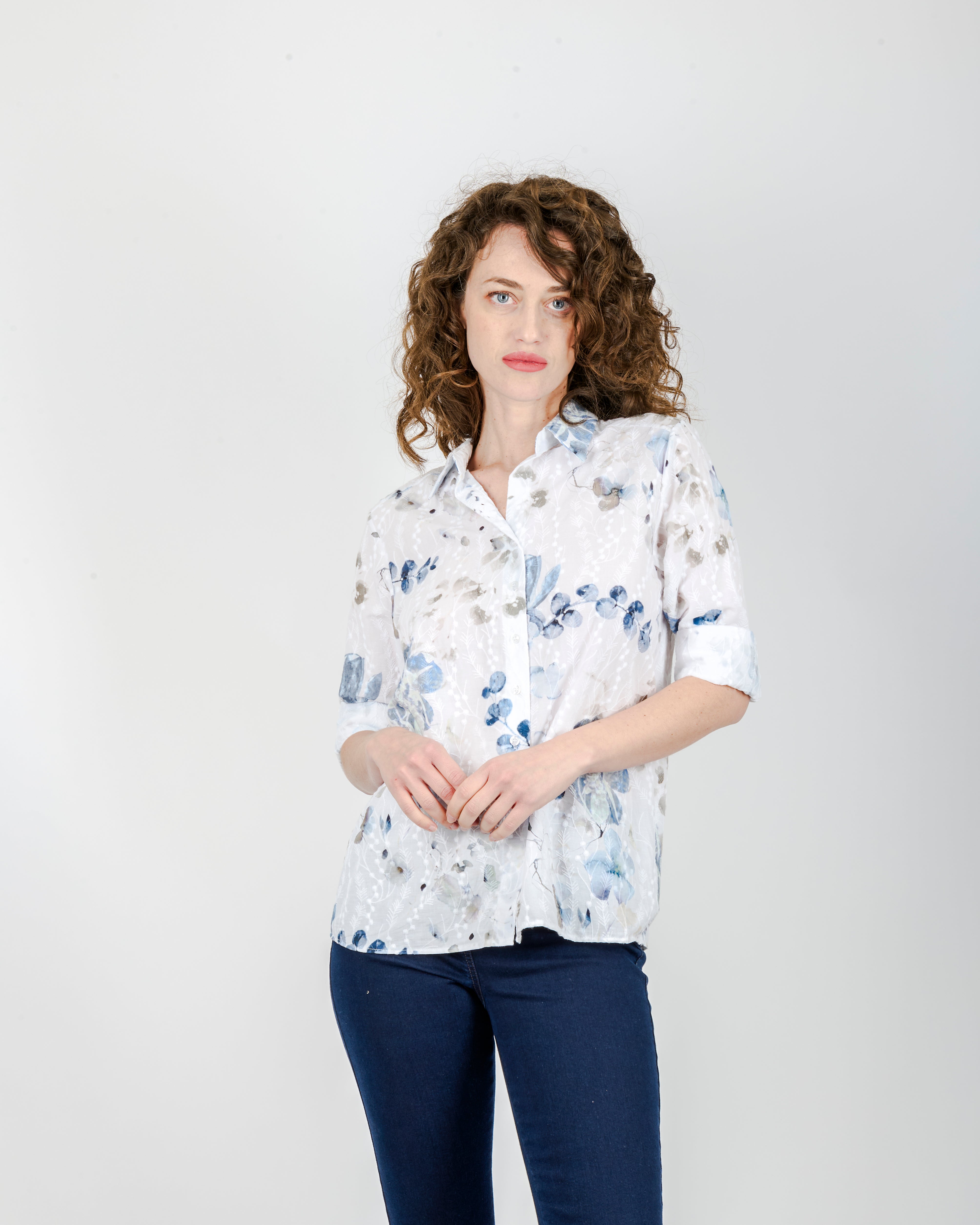 Camicia in cotone fantasia 25-50